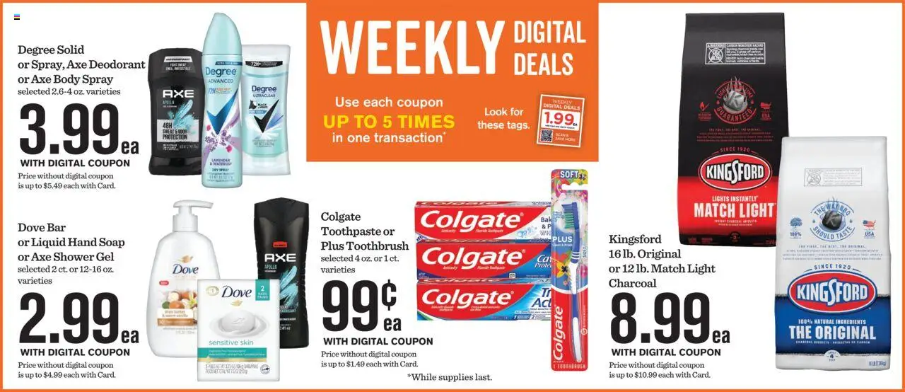 Mariano's Weekly Ad - valid from 08.10.2025 | Page: 5 | Products: Axe, Shower gel, Deodorant, Toothpaste