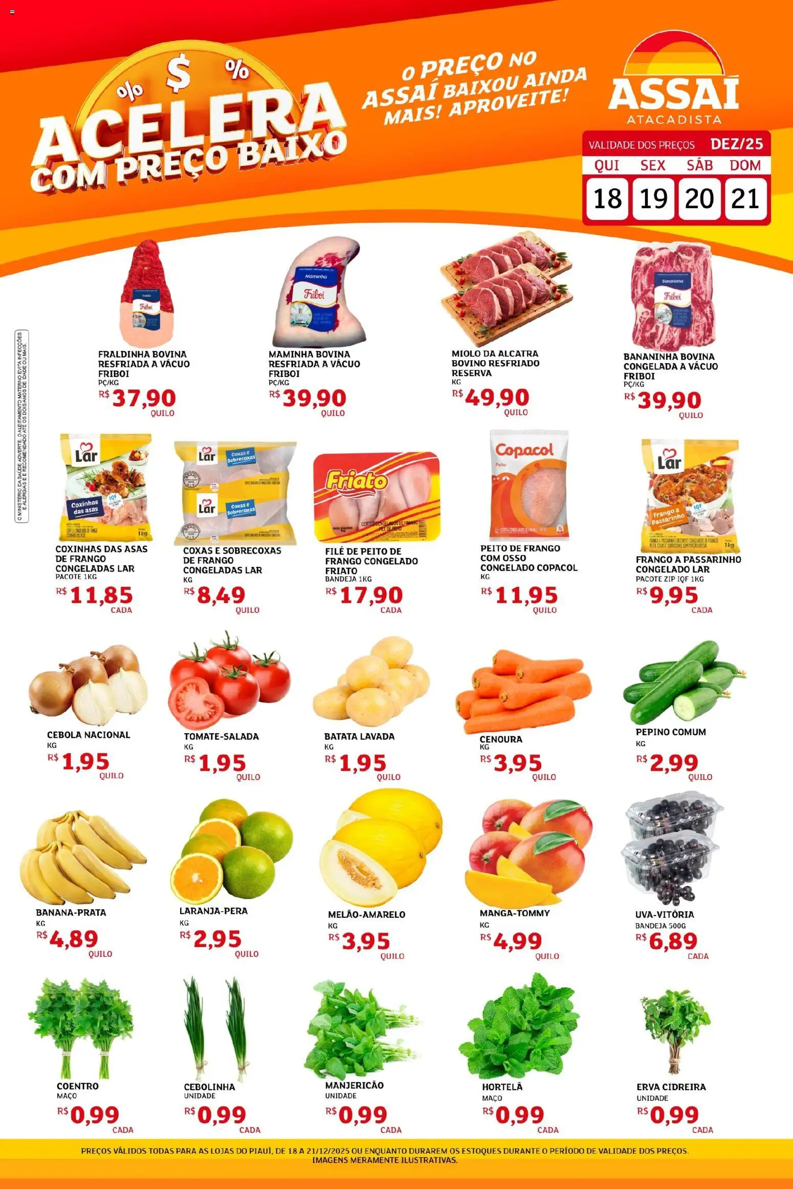 Assaí Atacadista Folheto - válido de 19.12.2025 | Página: 1 | Produtos: Hortelã, Alcatra, Cenoura, Baixo