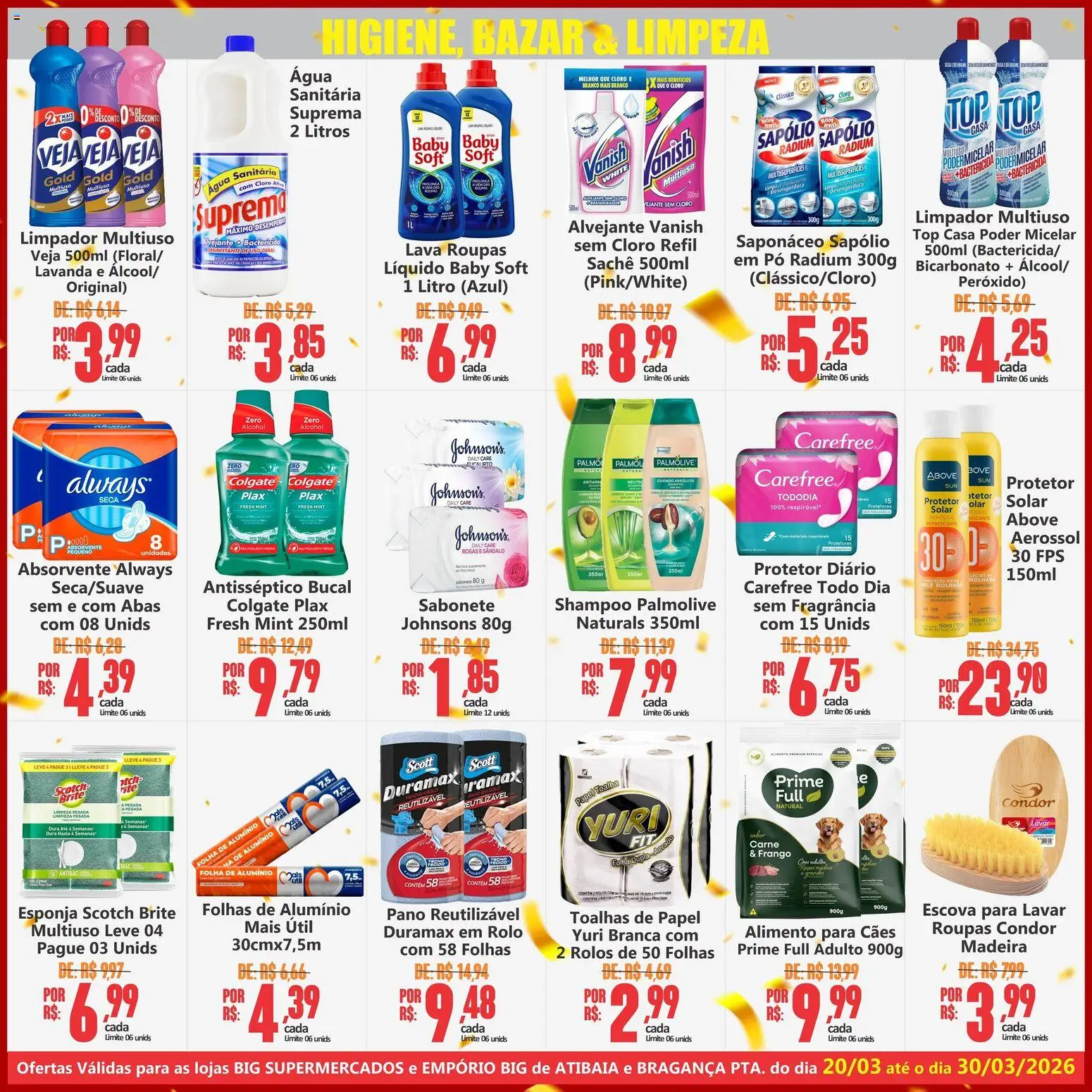 Big Supermercados Folheto - válido de 20.03.2026 | Página: 6 | Produtos: Shampoo, Limpador multiuso, Saponáceo, Vanish