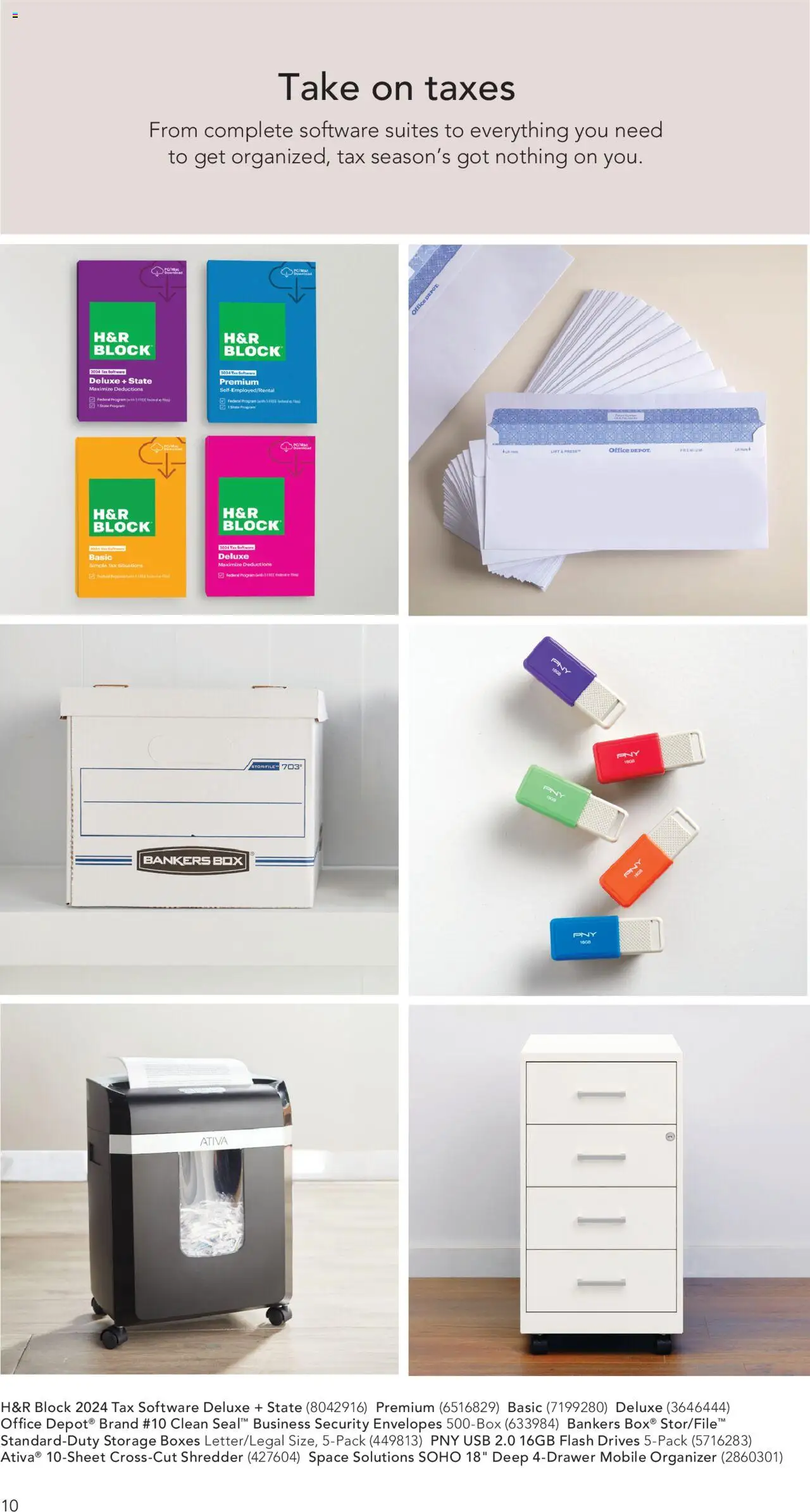 Office Depot Swing into Spring - valid from 24.03.2025 | Page: 10 | Products: Box, Usb, Shredder