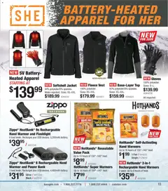 Preview of Cabela's weekly ads valid from 01.11.2025 | Page: 13 | Products: Battery, Gloves, Power Bank, Usb