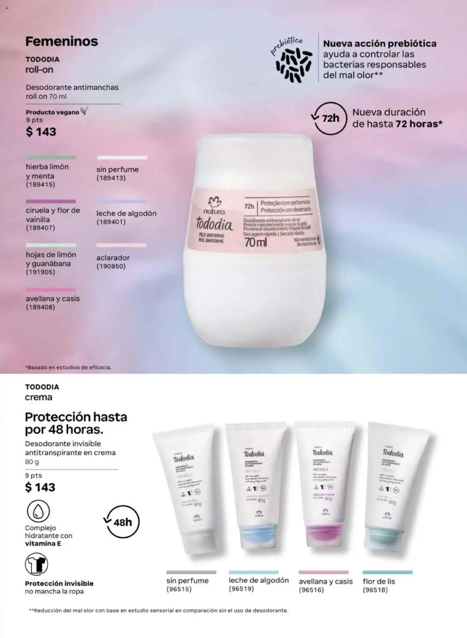 Nuevas ofertas de Natura válidas en toda la República Mexicana desde el 20.02.2026. ¡Encuentra las mejores ofertas en Natura campaña 4 2026! | Página: 139 | Productos: Desodorante, Antitranspirante, Algodón, Perfume