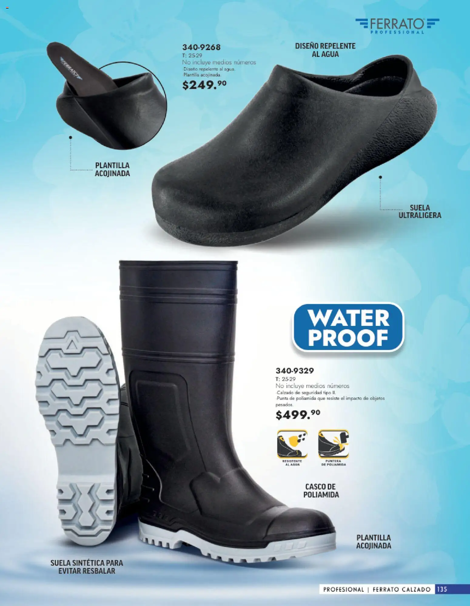 Nuevas ofertas de Andrea válidas en toda la República Mexicana desde el 25.01.2026. ¡Encuentra las mejores ofertas en Andrea catálogo Calzado Caballero! | Página: 135 | Productos: Agua, Repelente