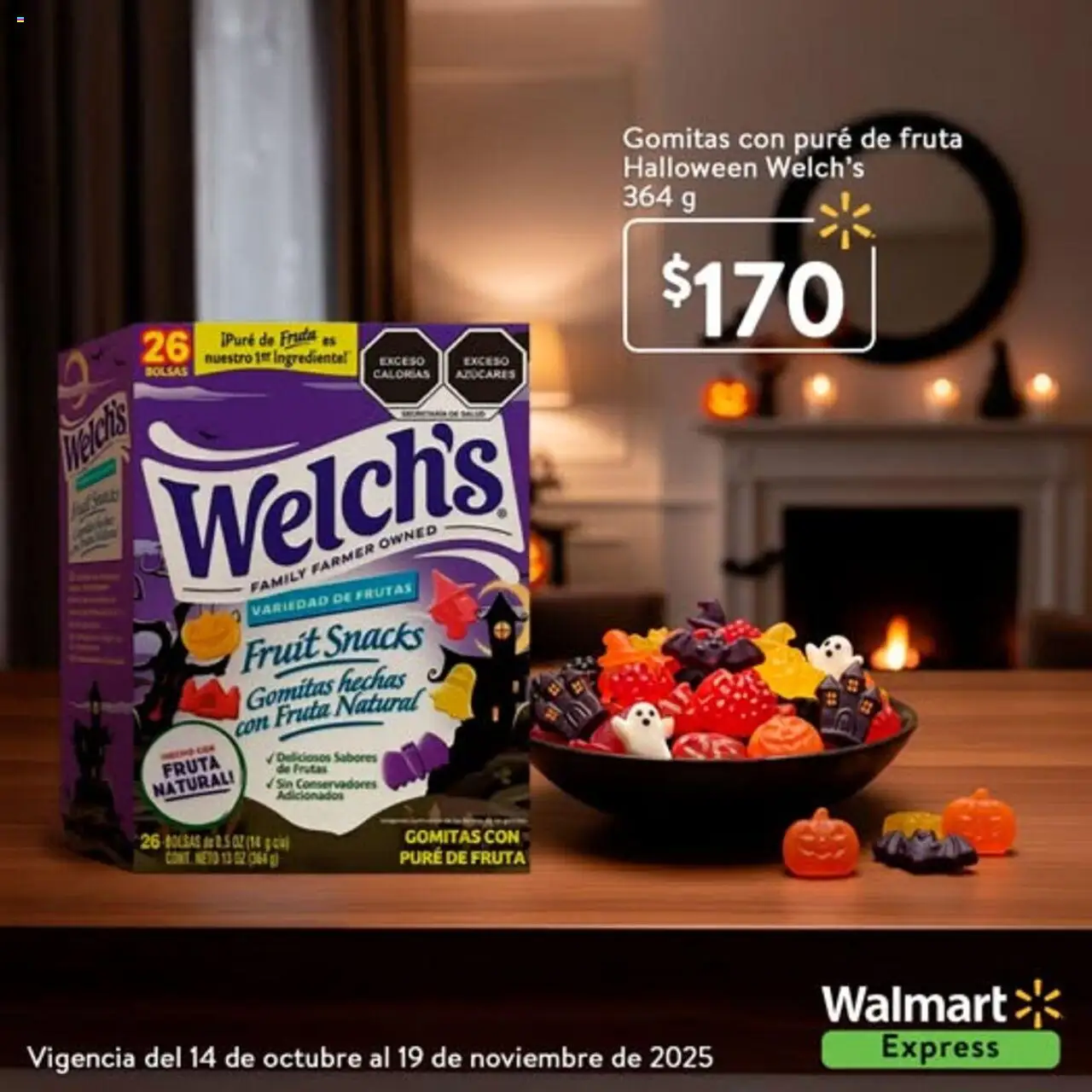 Nuevas ofertas de Walmart Express válidas en toda la República Mexicana desde el 14.10.2025. ¡Encuentra las mejores ofertas en Walmart Express folleto Gomitas Welch’s! | Página: 1 | Productos: Gomitas