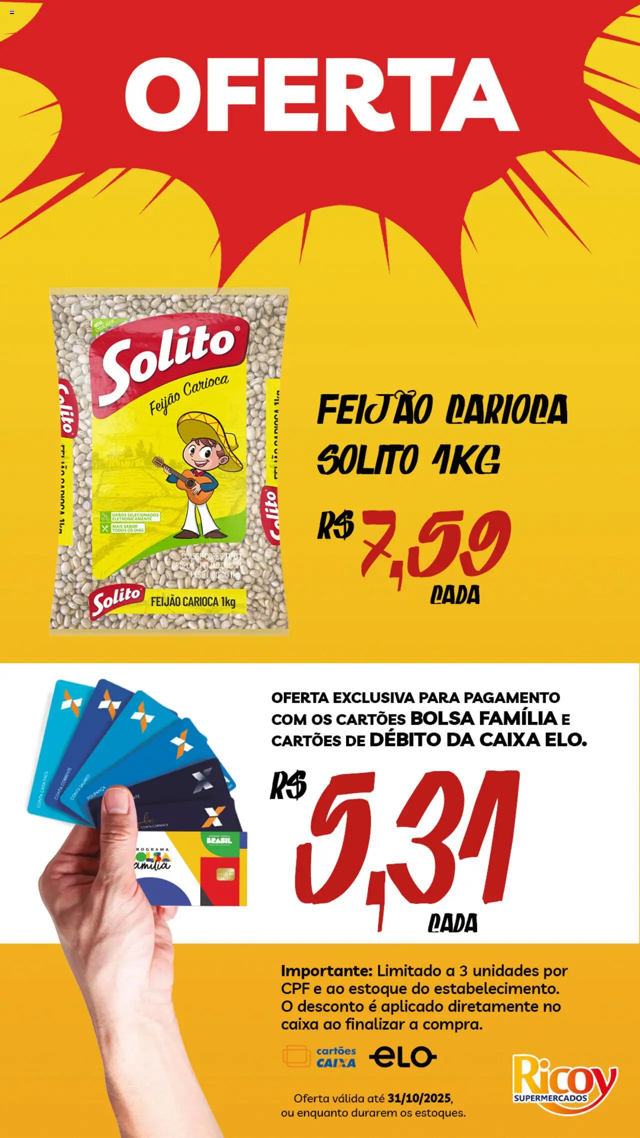 Ricoy Folheto - válido de 07.10.2025 | Página: 9 | Produtos: Feijão, Caixa, Bolsa