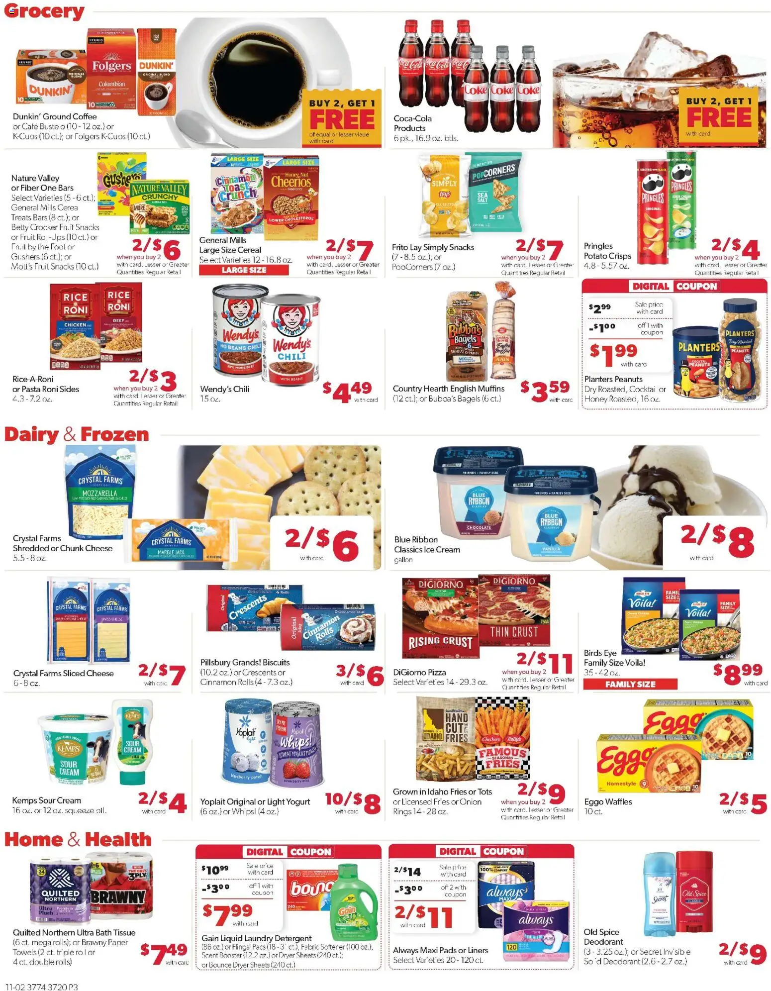 Family Fare Weekly Ad - MI - valid from 02.11.2025 | Page: 3 | Products: Coffee, Deodorant, Detergent, Onion