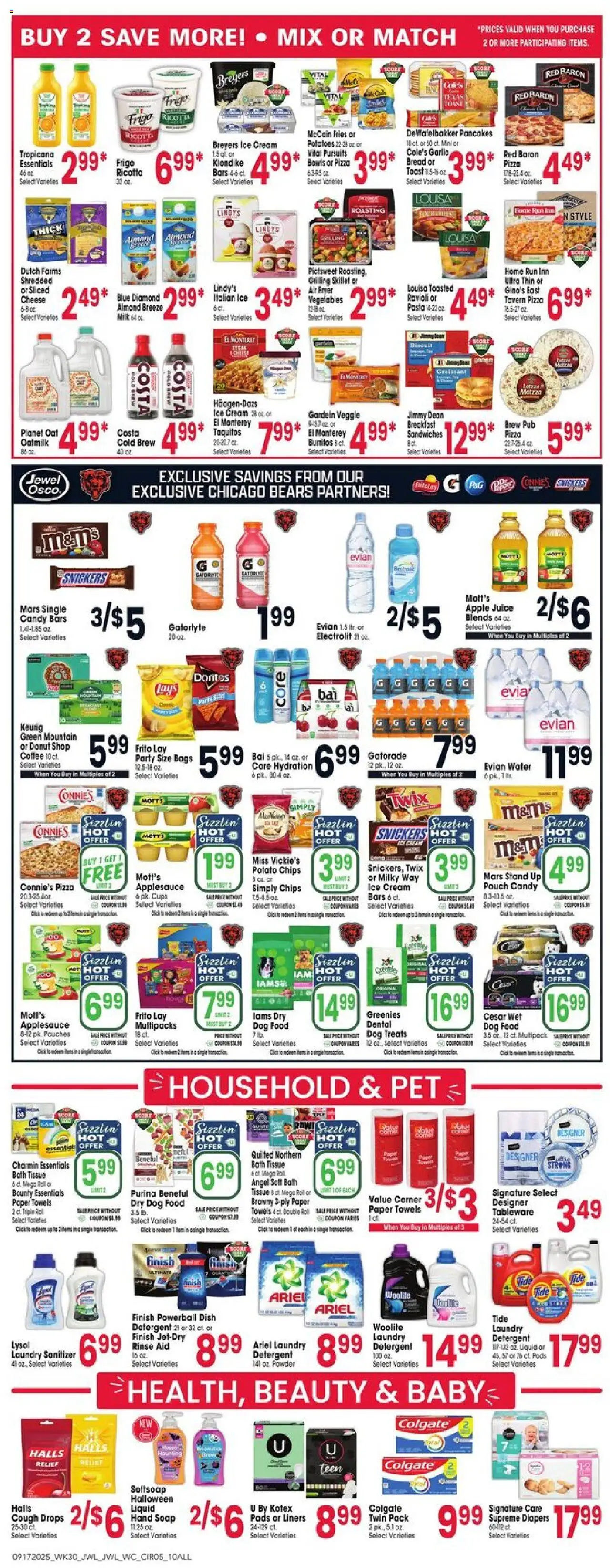 Jewel Osco Weekly Ad - valid from 17.09.2025 | Page: 5 | Products: Dog Treats, Powder, Coffee, Detergent