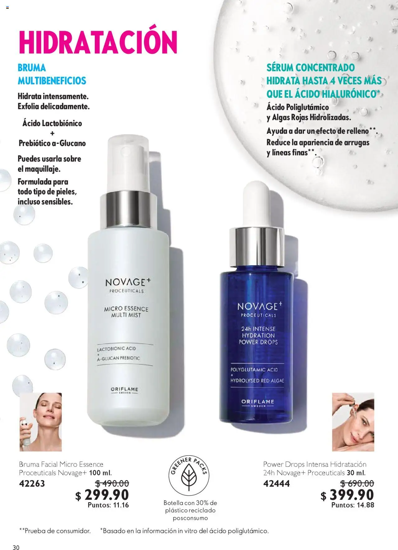 Nuevas ofertas de Oriflame válidas en toda la República Mexicana desde el 04.10.2025. ¡Encuentra las mejores ofertas en Oriflame - Campaña 14 2025! | Página: 30 | Productos: Serum, Bruma, Botella, Sobre