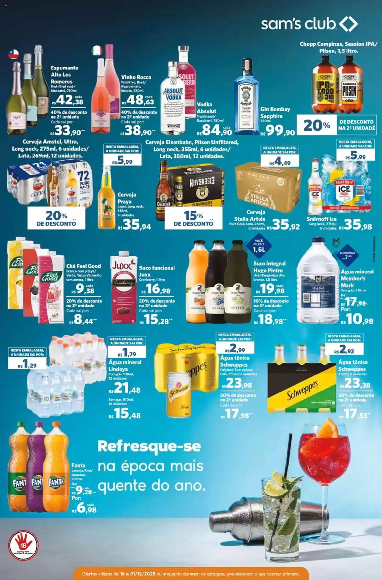Sam's Club Folheto - válido de 16.12.2025 | Página: 13 | Produtos: Fanta, Eisenbahn, Suco, Vodka