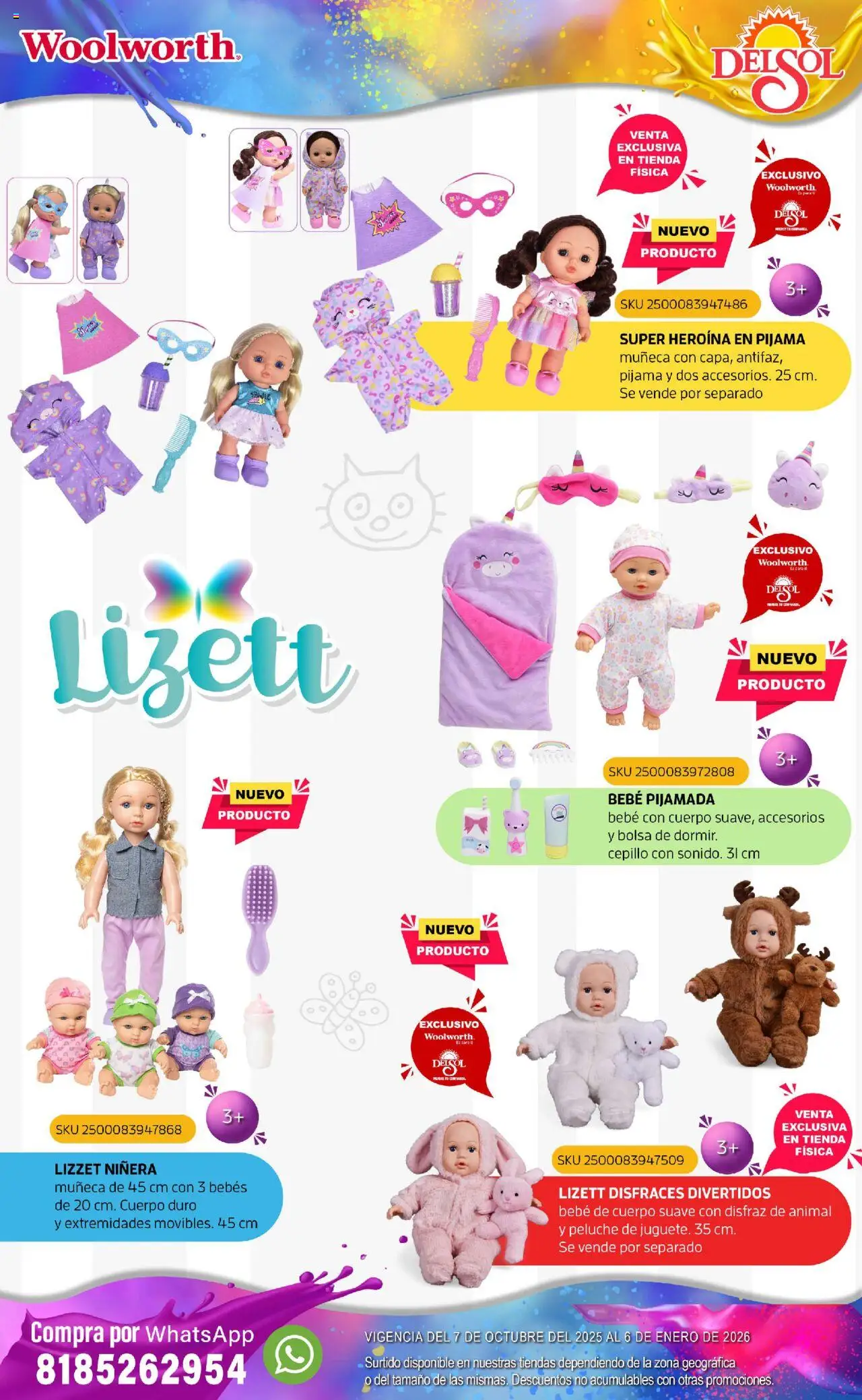 Nuevas ofertas de Del Sol y Woolworth válidas en toda la República Mexicana desde el 07.10.2025. ¡Encuentra las mejores ofertas en Del Sol y Woolworth - Catálogo Castillo Del Juguete! | Página: 76 | Productos: Pijama, Bolsa, Cepillo