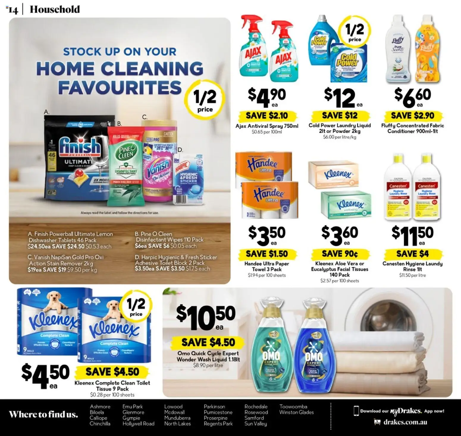 Drakes catalogue - valid from 18.02.2026 | Page: 14 | Products: Powder, Toilet block, Laundry, Dishwasher