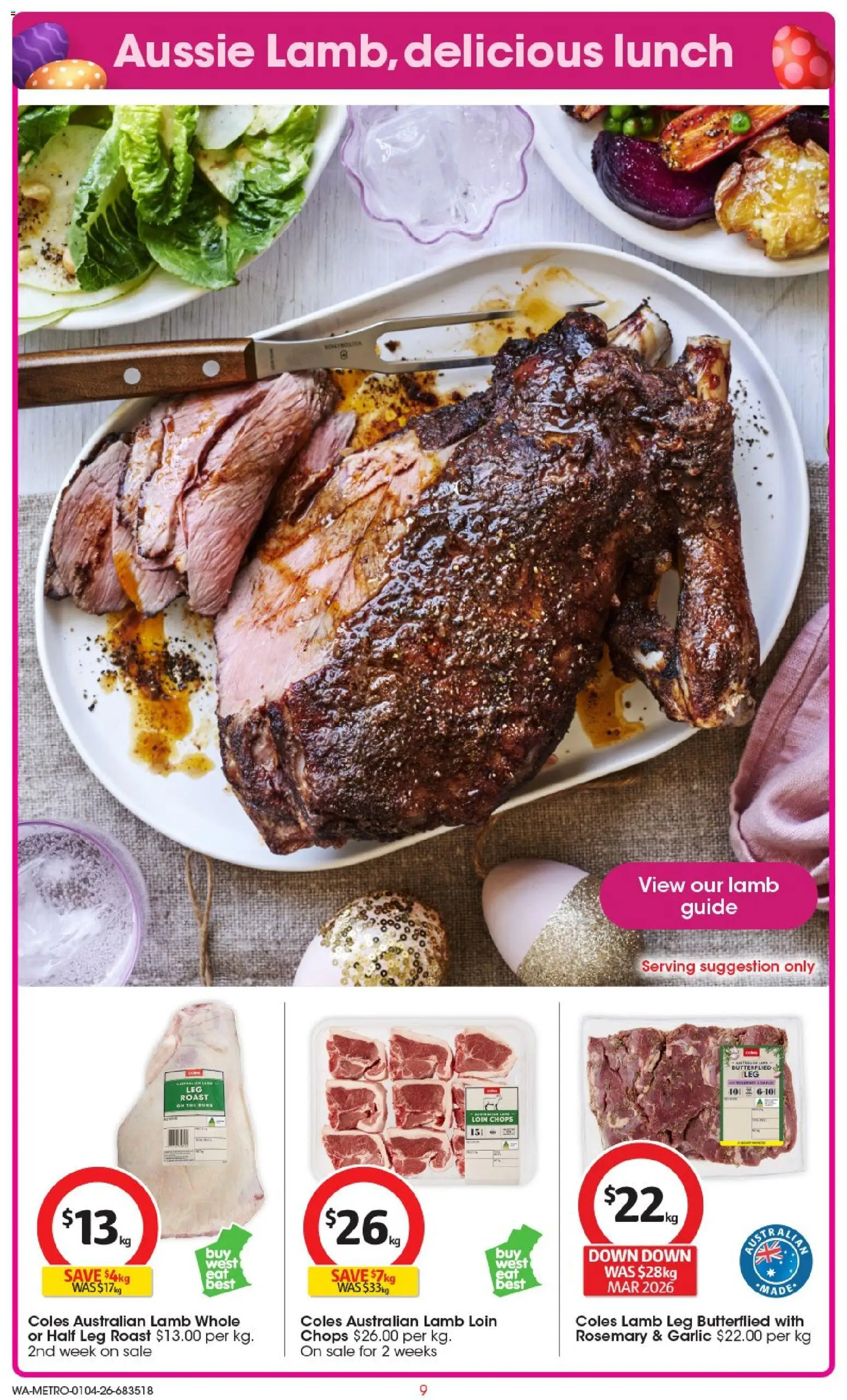 Coles catalogue - valid from 01.04.2026 | Page: 9 | Products: Lamb, Garlic