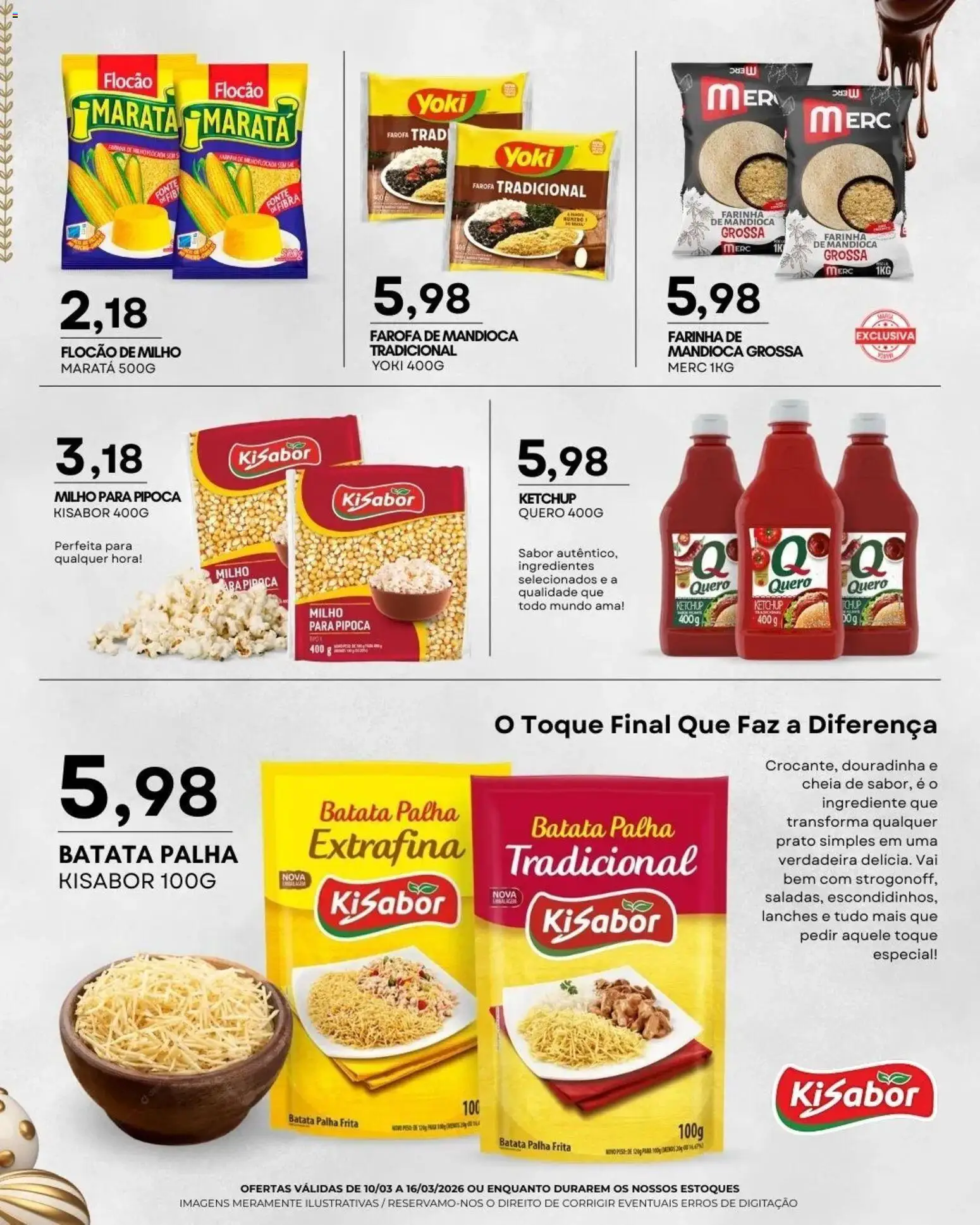 Mercadão Atacadista Folheto - válido de 10.03.2026 | Página: 5 | Produtos: Mandioca, Ketchup, Batata palha, Batata