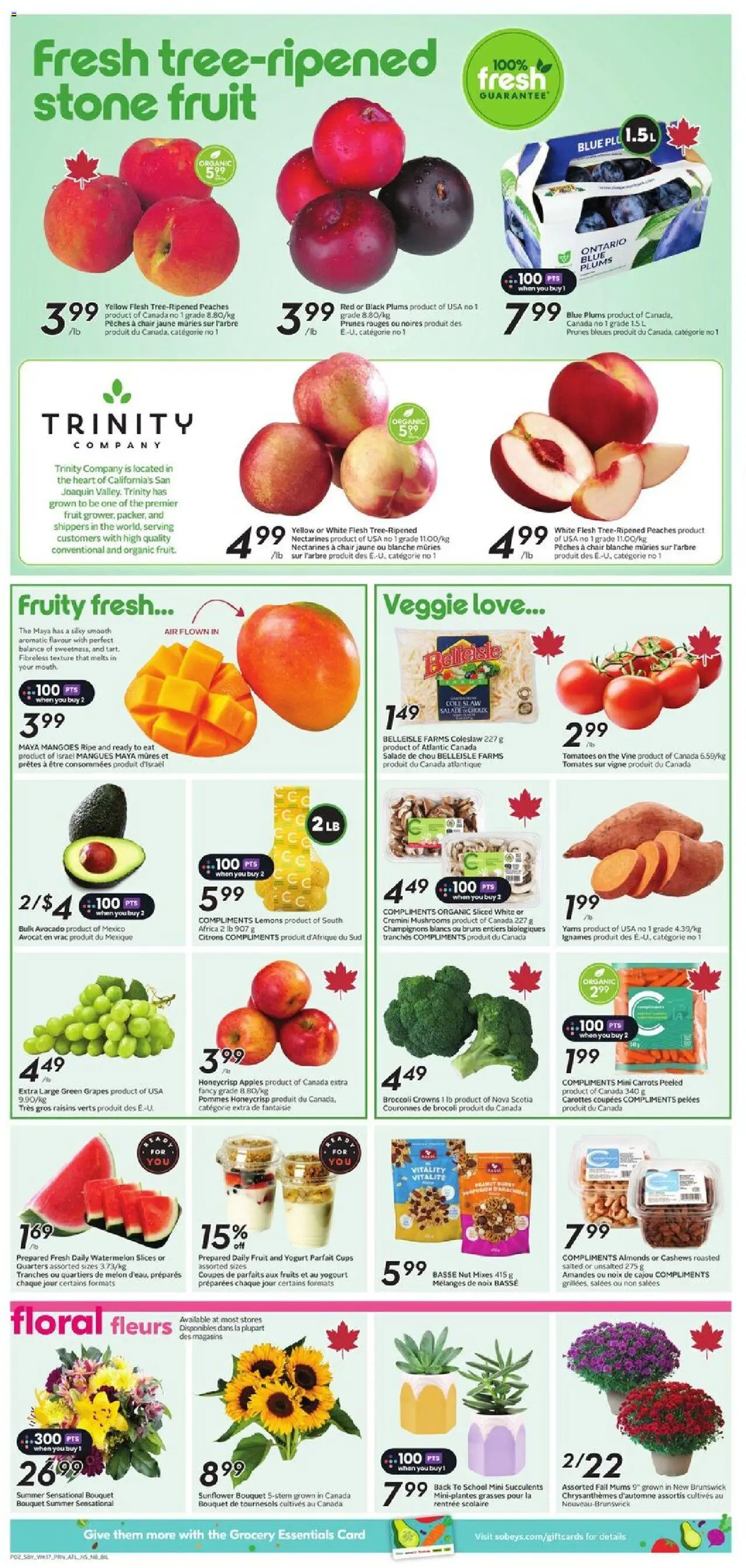 Sobeys flyer valid from 21.08.2025 | Page: 5 | Products: Chair, Yogurt, Apples, Tomatoes