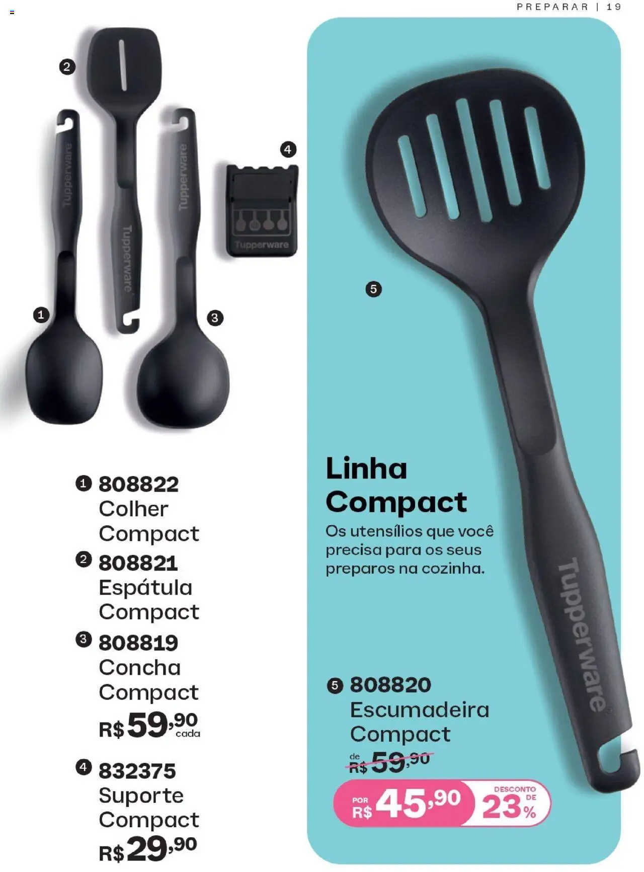 Tupperware Folheto - válido de 01.09.2025 | Página: 19 | Produtos: Escumadeira, Espátula