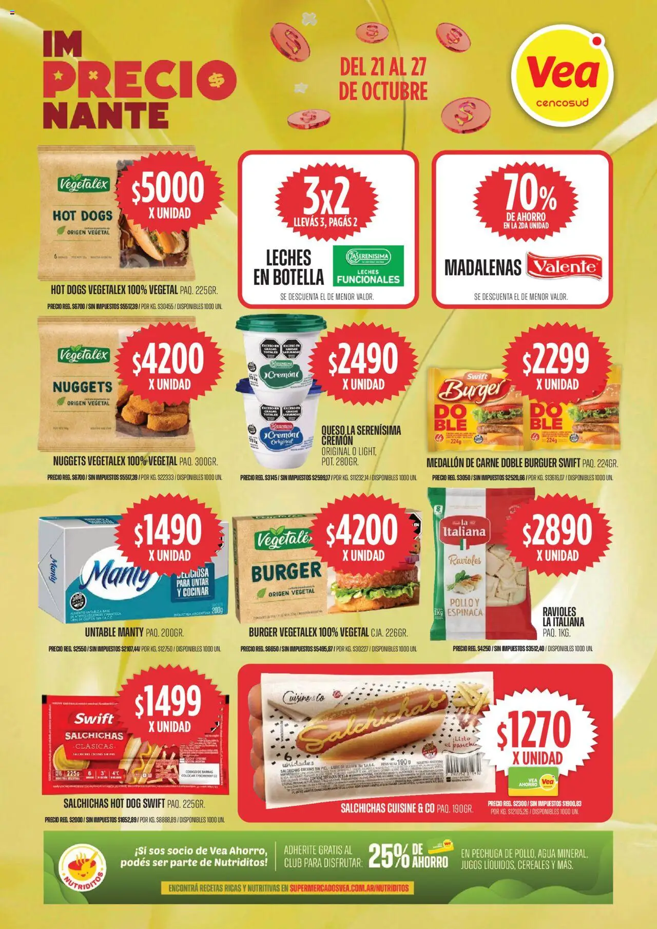 Vea ofertas │ válido desde el 21.10.2025 | Página: 5 | Productos: Botella, Manteca, Queso, Cereales