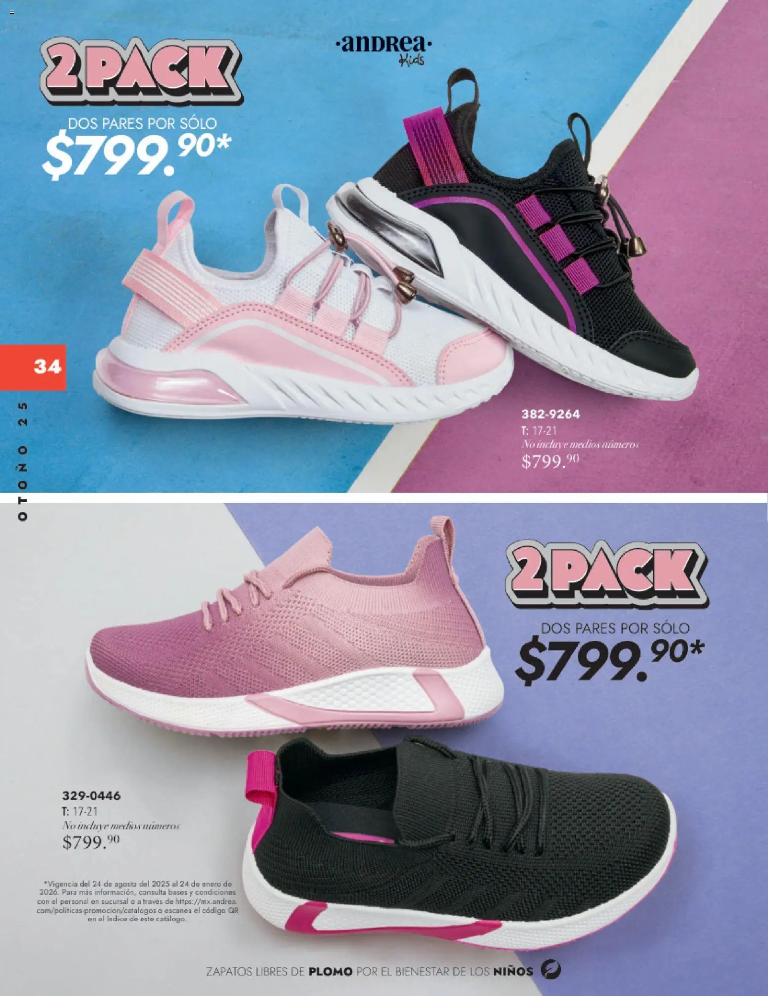 Nuevas ofertas de Andrea válidas en toda la República Mexicana desde el 26.11.2025. ¡Encuentra las mejores ofertas en Andrea catálogo Infantil Kids! | Página: 33 | Productos: Zapatos