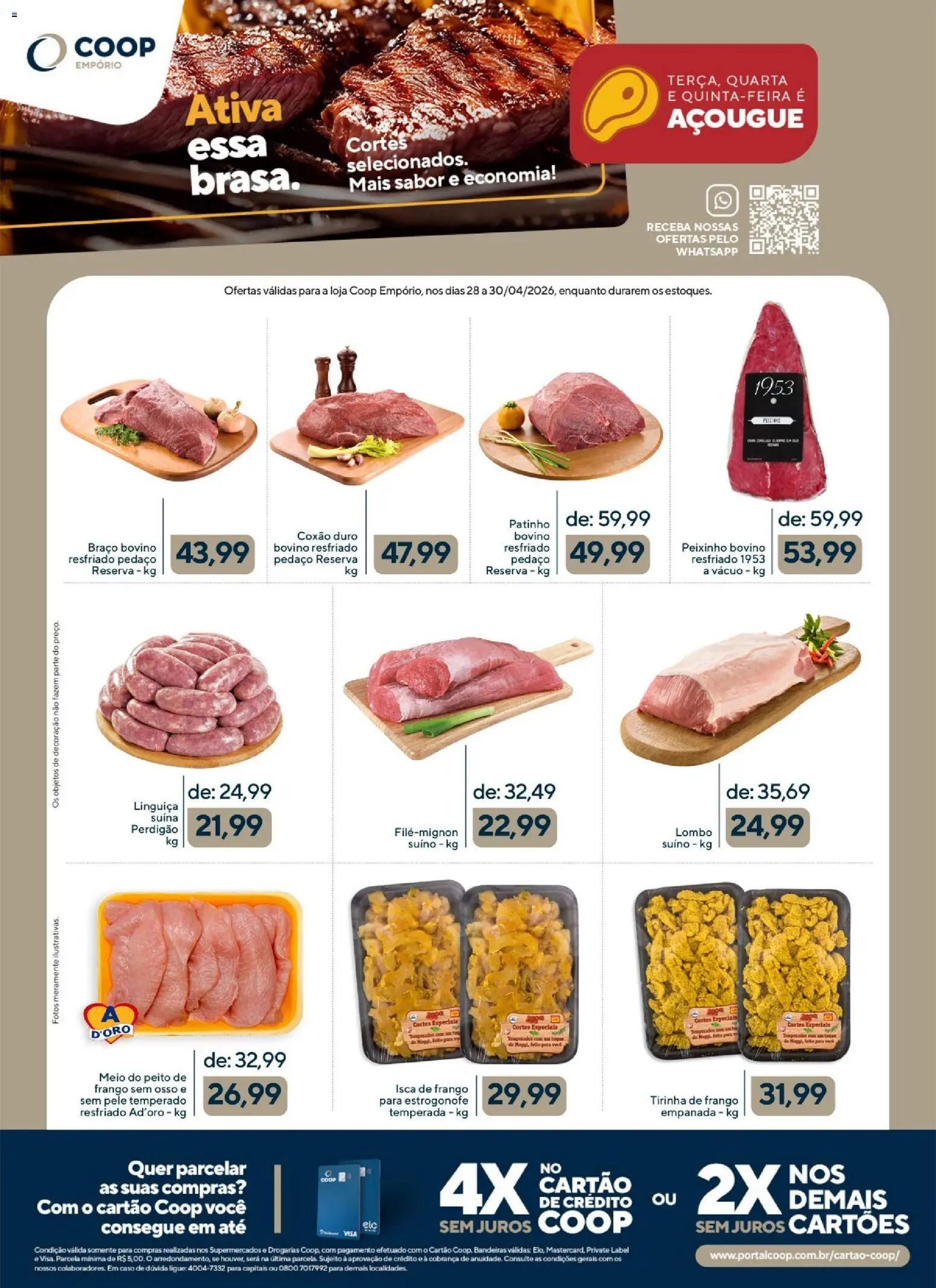 Coop Folheto - válido de 28.04.2026 | Página: 2 | Produtos: Linguiça, Lombo, Frango, Peito de frango