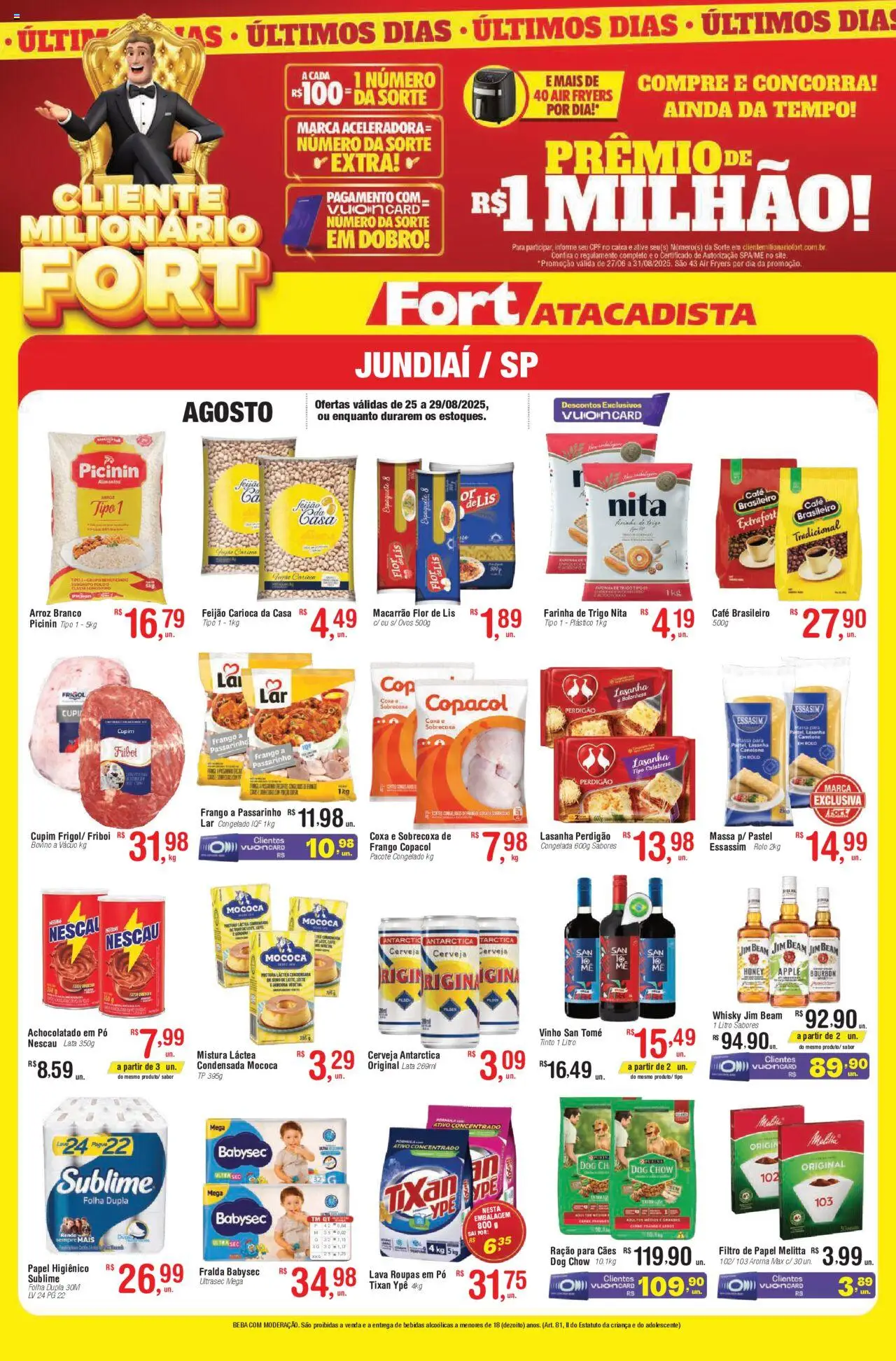 Fort Atacadista Folheto - válido de 25.08.2025 | Página: 1 | Produtos: Pó, Farinha de trigo, Caixa, Bourbon
