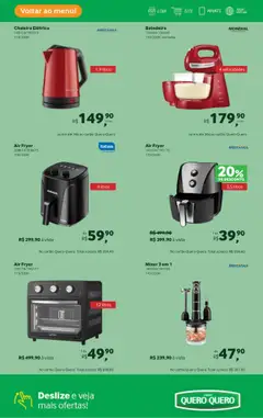 Lojas Quero-Quero Folheto - válido de 15.07.2025 | Página: 28 | Produtos: Chaleira, Chaleira elétrica, Batedeira, Air fryer