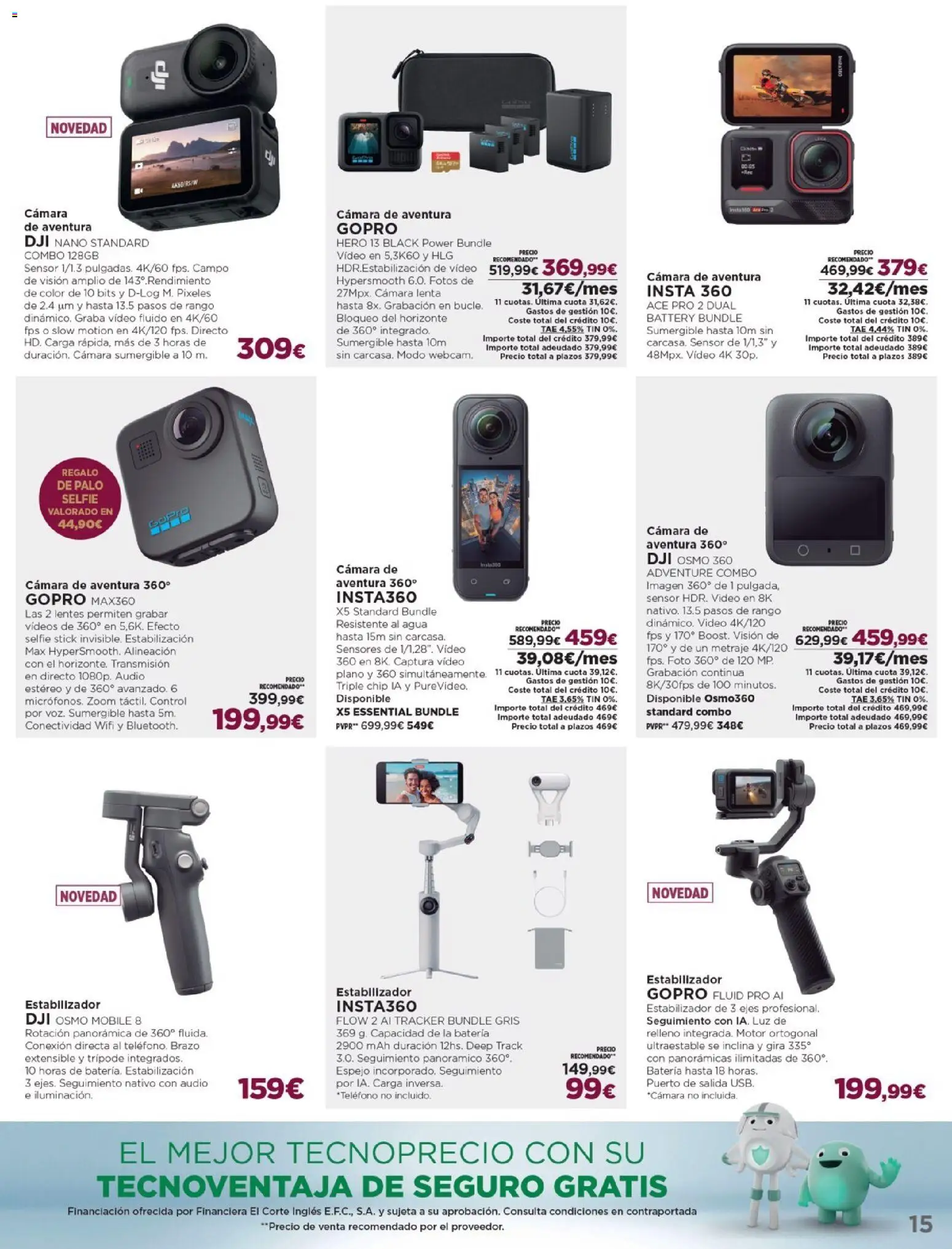 Nuevas ofertas de El Corte Inglés válidas en toda la República Mexicana desde el 02.12.2025. ¡Encuentra las mejores ofertas en El Corte Inglés catálogo Ofertas que ilusionan! | Página: 15 | Productos: Lentes, Agua, Batería, Video