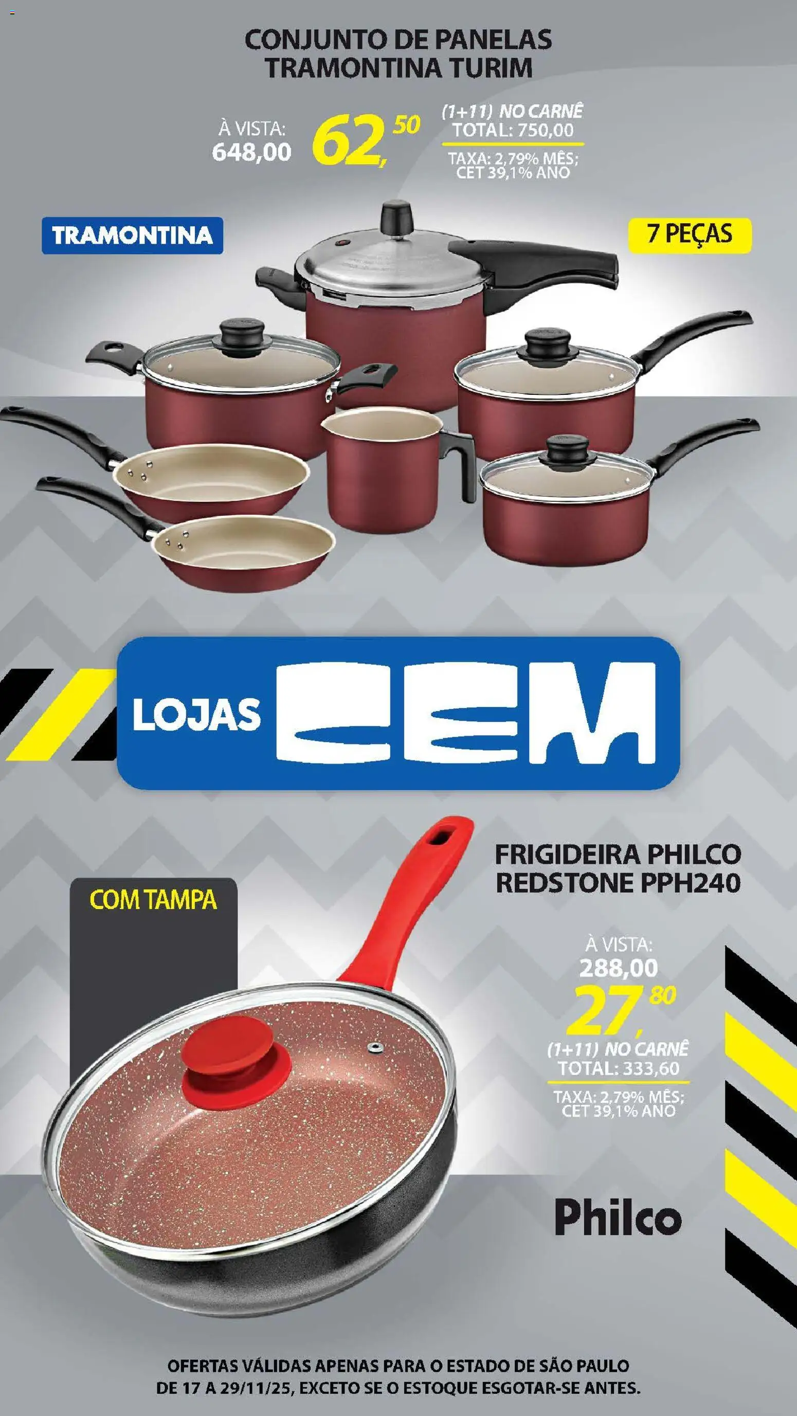 Lojas Cem Folheto - válido de 17.11.2025 | Página: 78 | Produtos: Frigideira, Conjunto de panelas, Carne