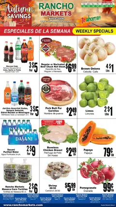 Preview of Rancho Markets weekly ads valid from 14.10.2025