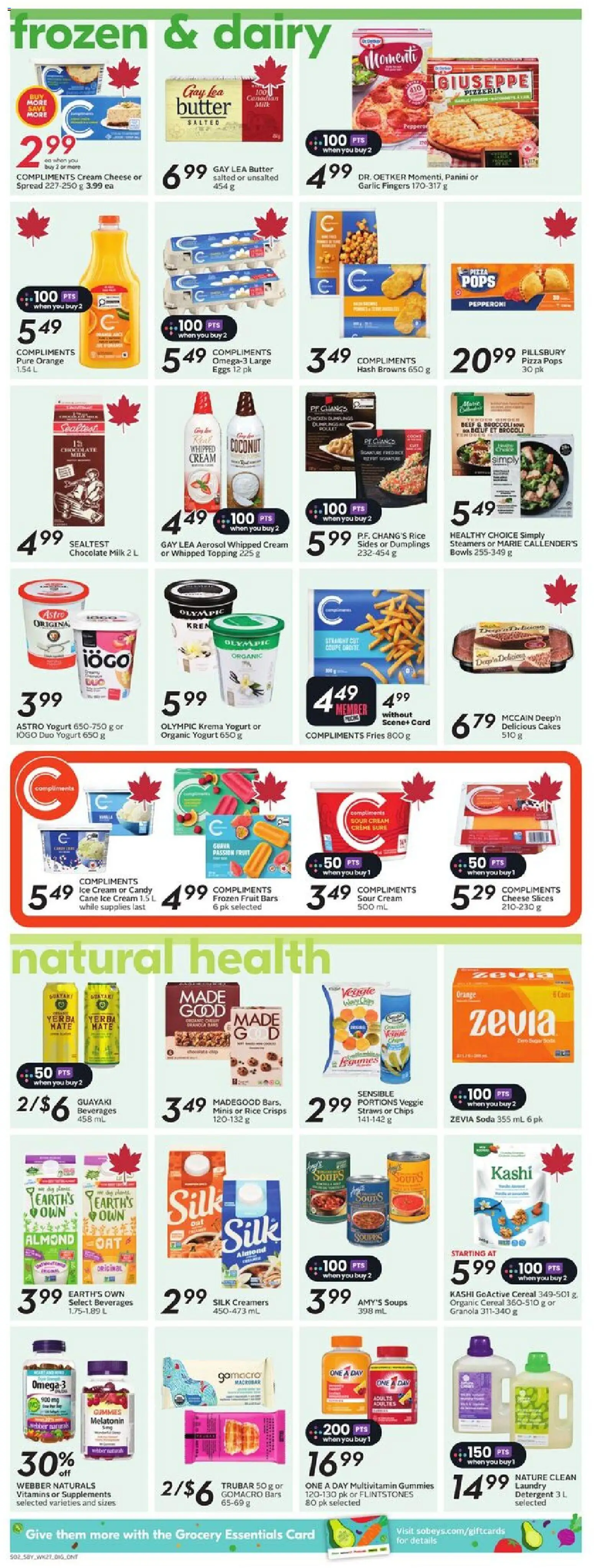 Sobeys flyer valid from 30.10.2025 | Page: 11 | Products: Milk, Eggs, Chocolate, Pizza