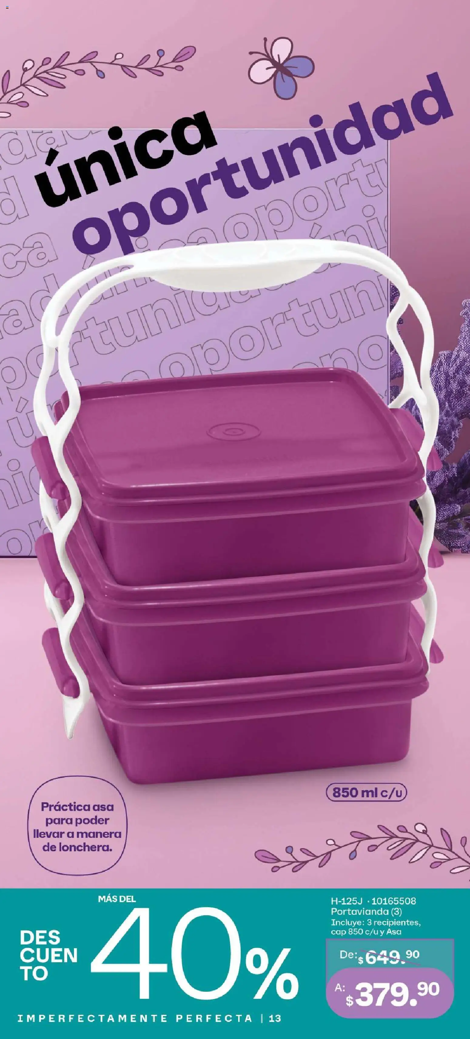 Nuevas ofertas de Tupperware válidas en toda la República Mexicana desde el 26.01.2026. ¡Encuentra las mejores ofertas en Tupperware catálogo! | Página: 13