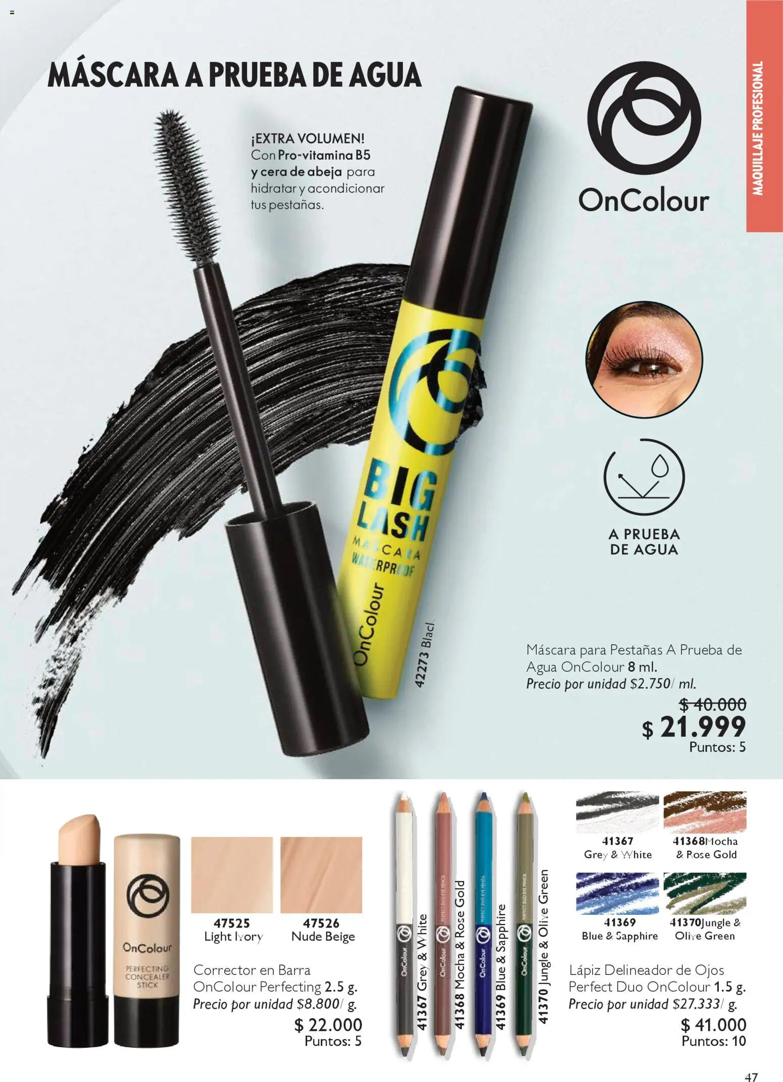 Oriflame revista - valida desde el 25.10.2025 | Página: 47 | Productos: Cera, Maquillaje, Delineador de ojos, Delineador