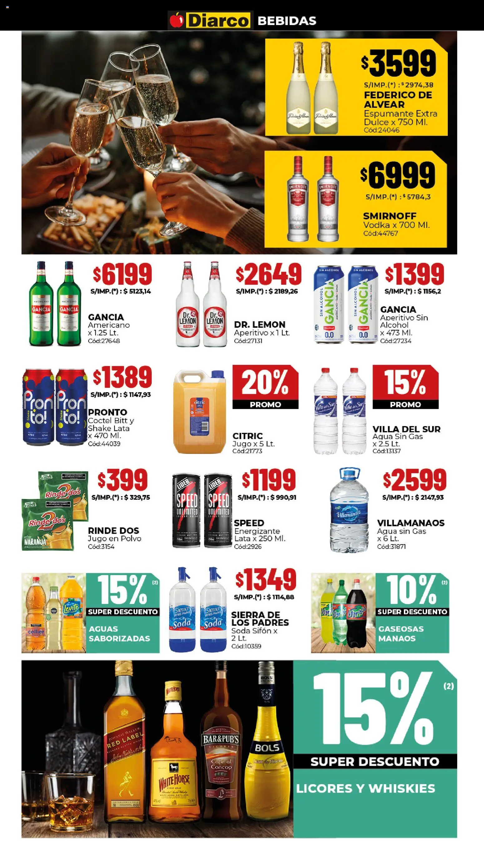 Diarco - Ofertas Interior │ válido desde el 15.12.2025 | Página: 9 | Productos: Vodka, Polvo, Agua, Sierra