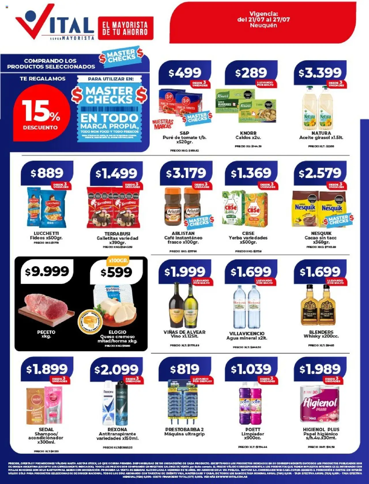 Vital ofertas - Neuquén │ válido desde el 21.07.2025 | Página: 1 | Productos: Aceite, Antitranspirante, Agua, Pure de Tomate