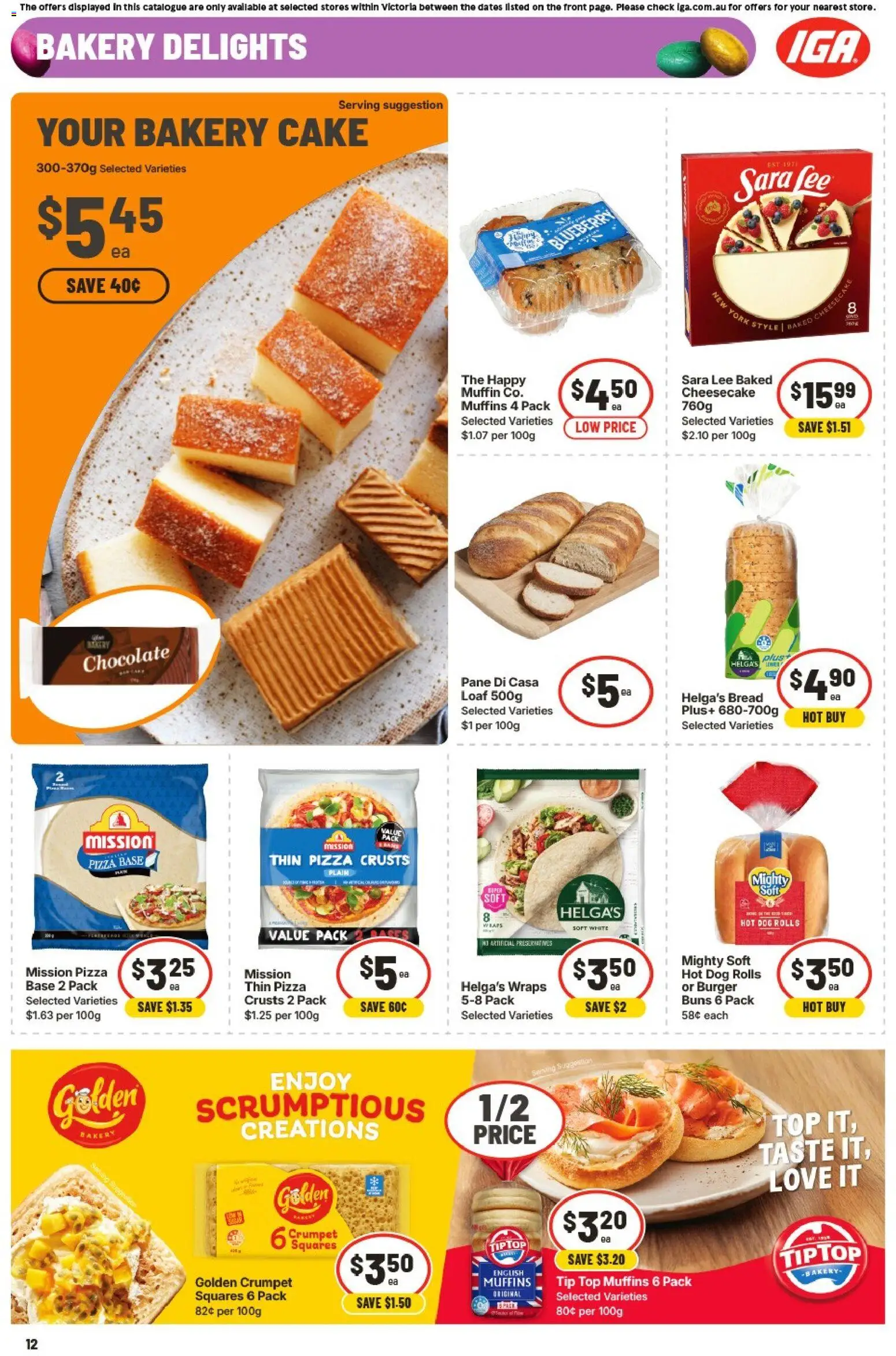 IGA catalogue - valid from 01.04.2026 | Page: 15 | Products: Bread, Chocolate, Pizza, Bakery
