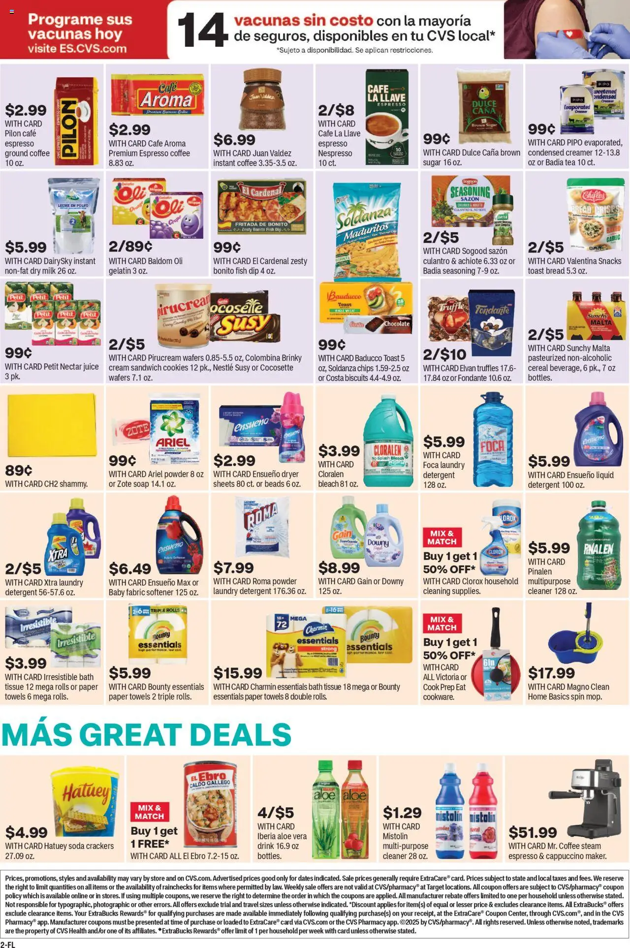 CVS Pharmacy y más - valid from 08.06.2025 | Page: 2 | Products: Soap, Chips, Aloe Vera, Garlic