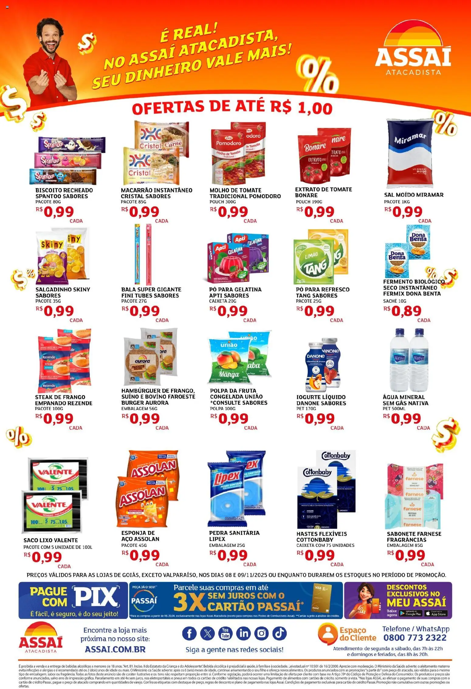 Assaí Atacadista Folheto - válido de 08.11.2025 | Página: 2 | Produtos: Carne, Sabonete, Frango, Gelatina