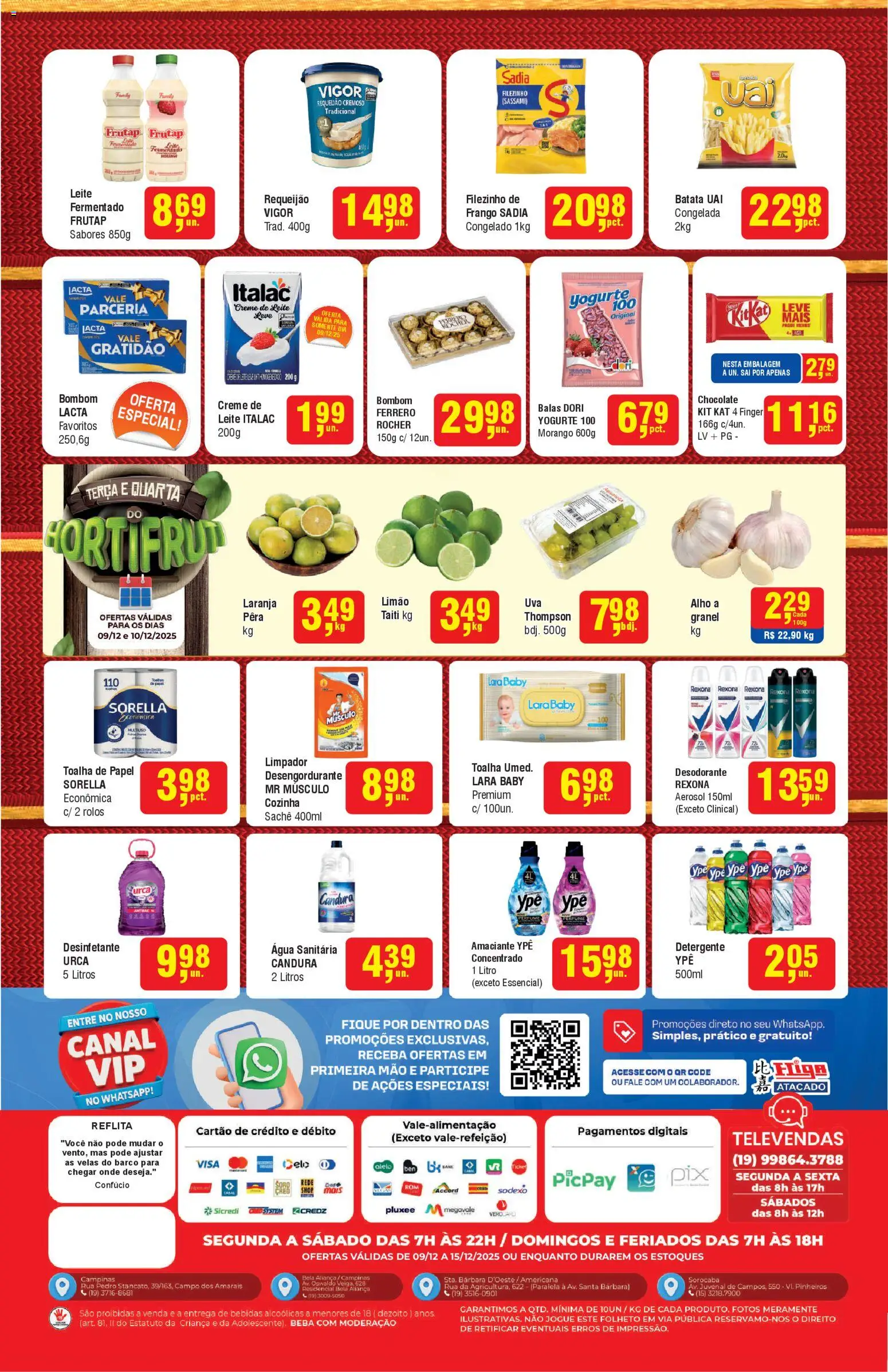 Higa Atacado Folheto - válido de 09.12.2025 | Página: 2 | Produtos: Kit Kat, Creme, Rexona, Batata