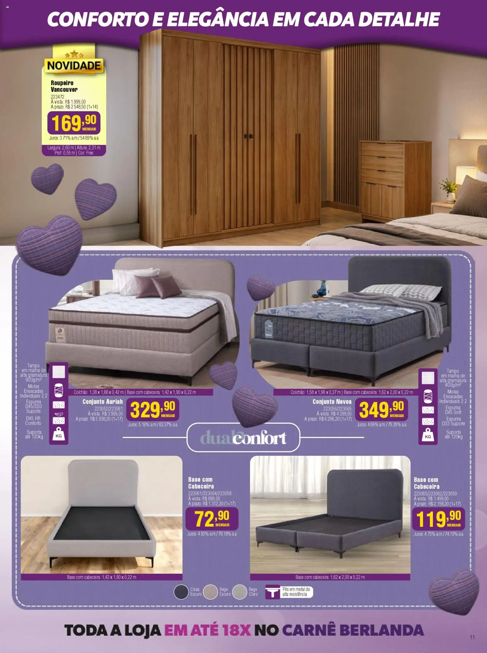 Berlanda Folheto - válido de 27.04.2026 | Página: 11 | Produtos: Colchão, Base, Carne