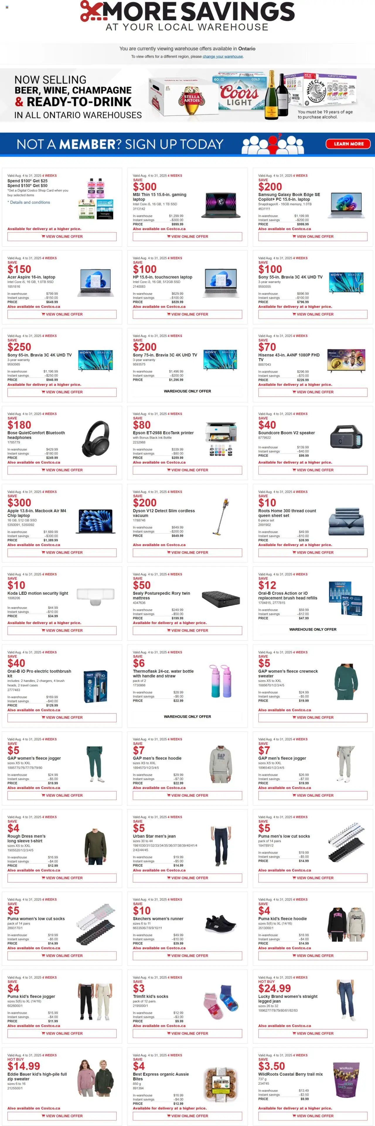 Costco flyer valid from 04.08.2025 | Page: 1