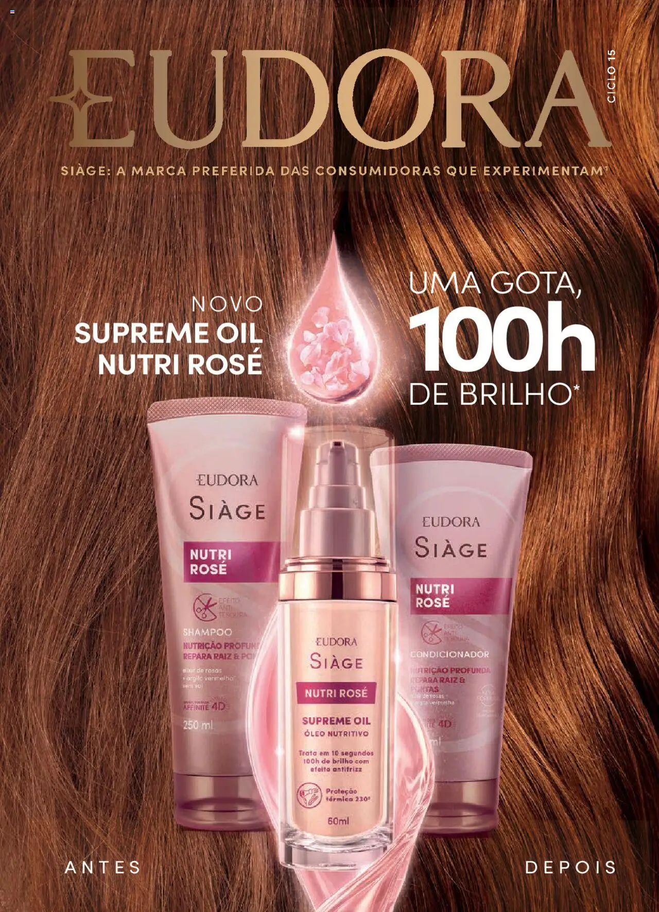 Eudora Folheto - válido de 07.10.2025 | Página: 1 | Produtos: Shampoo, Condicionador, Tesoura, Óleo