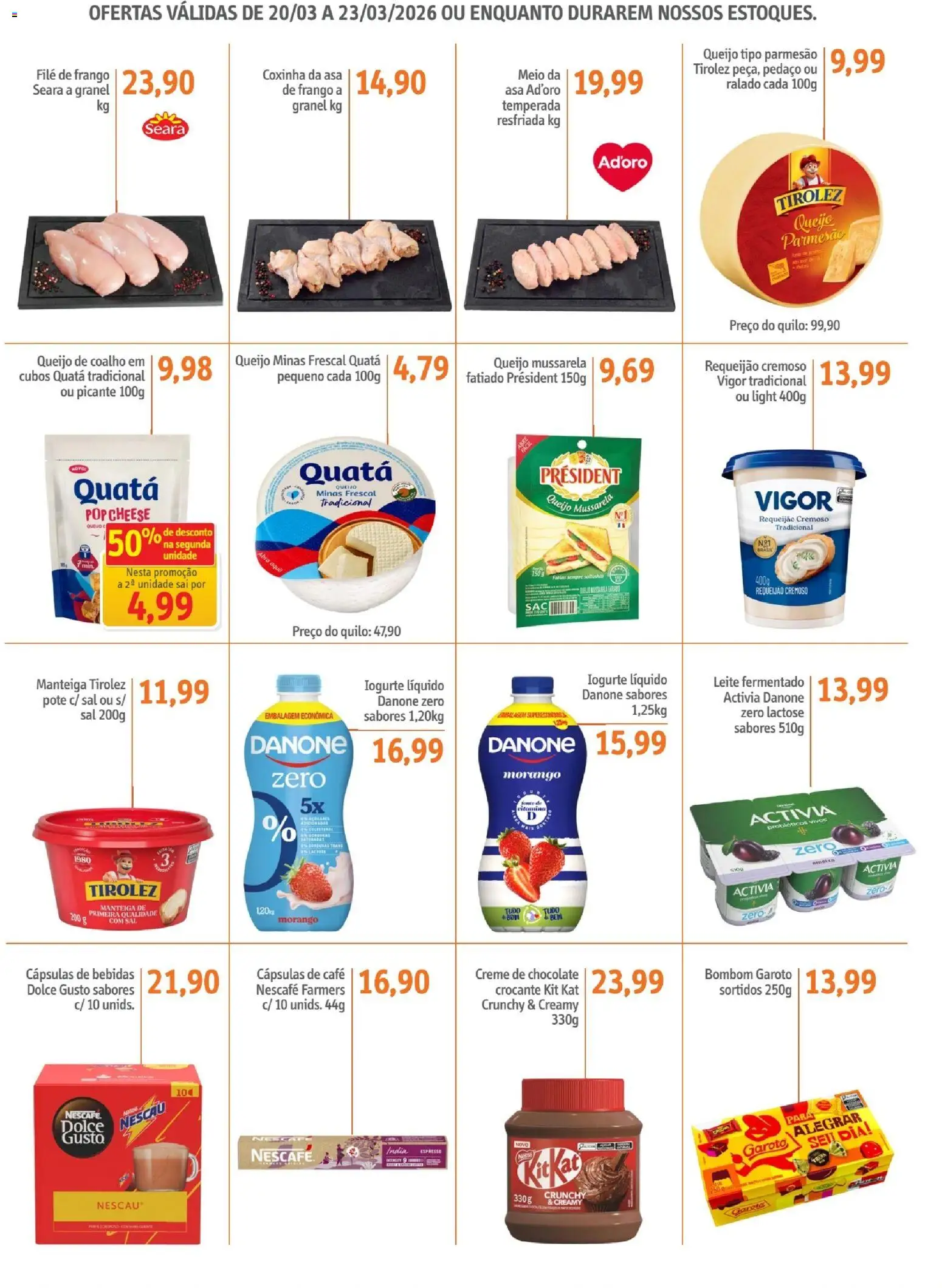 Sonda Folheto - válido de 20.03.2026 | Página: 2 | Produtos: Leite, Manteiga, Creme, Requeijão