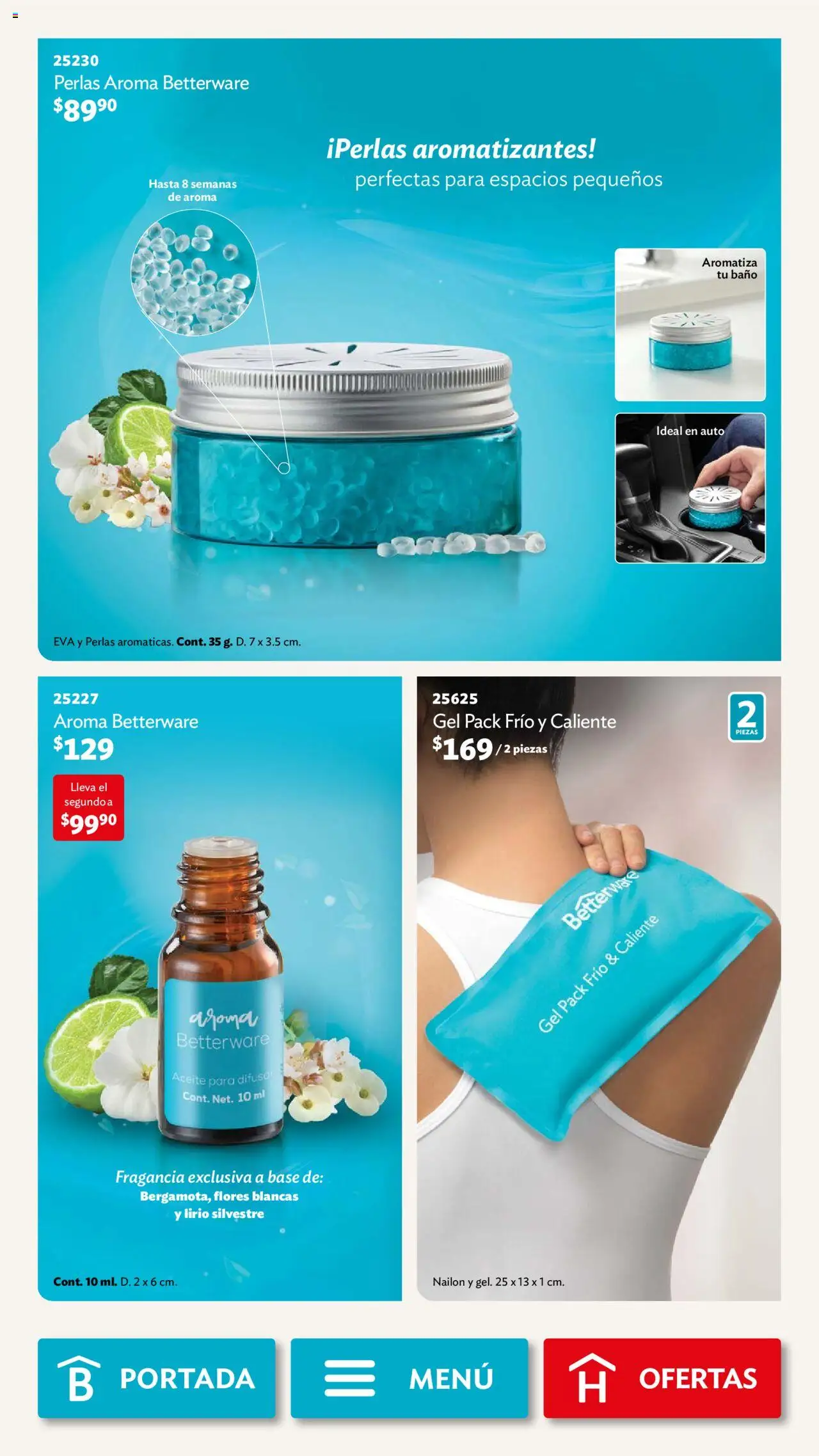 Nuevas ofertas de Betterware válidas en toda la República Mexicana desde el 01.09.2025. ¡Encuentra las mejores ofertas en Betterware - Campaña 9 2025! | Página: 101 | Productos: Aceite, Baño, Fragancia