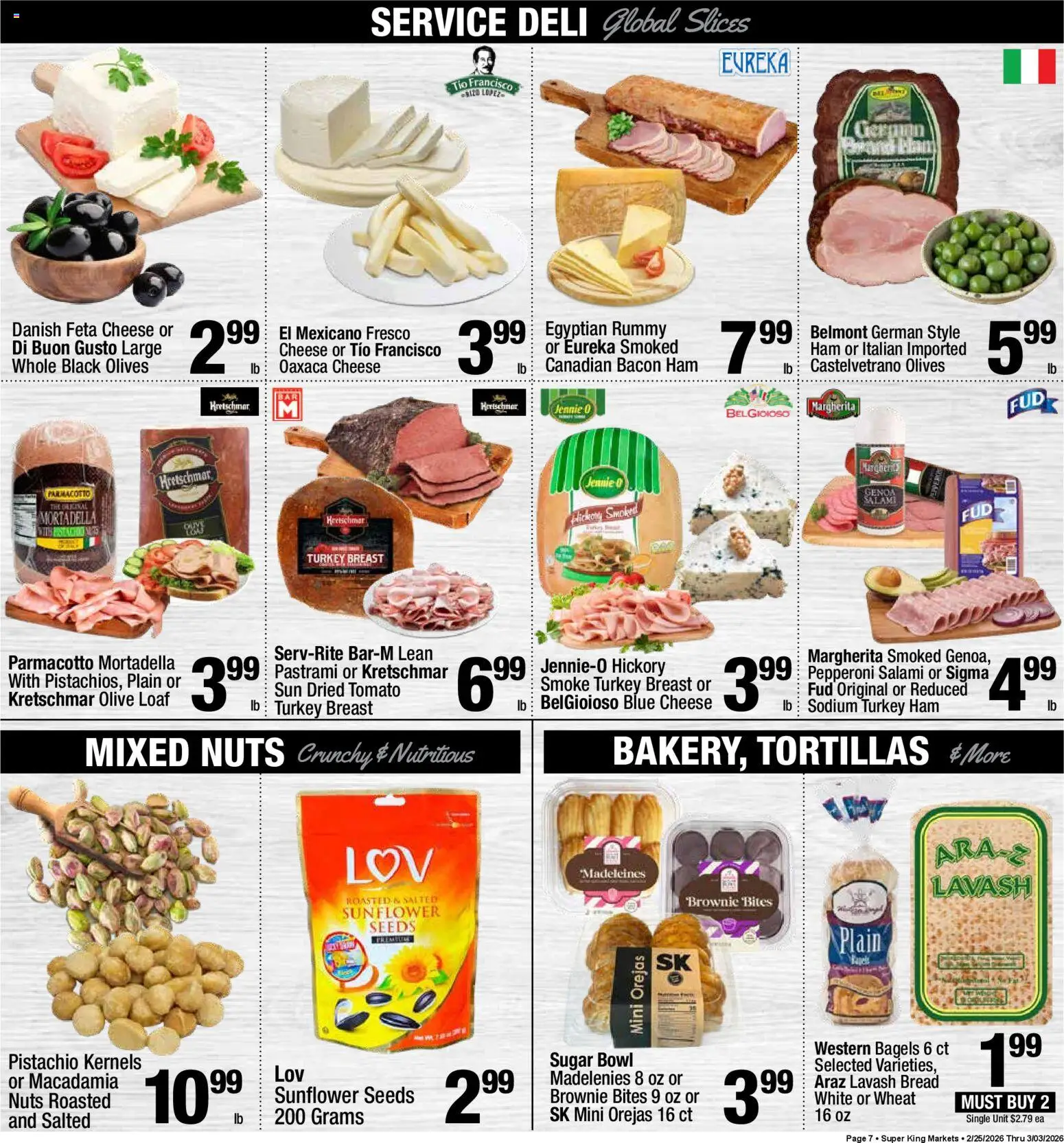 Super King - Weekly Ad - valid from 25.02.2026 | Page: 8 | Products: Cheese, Bread, Ham, Sugar