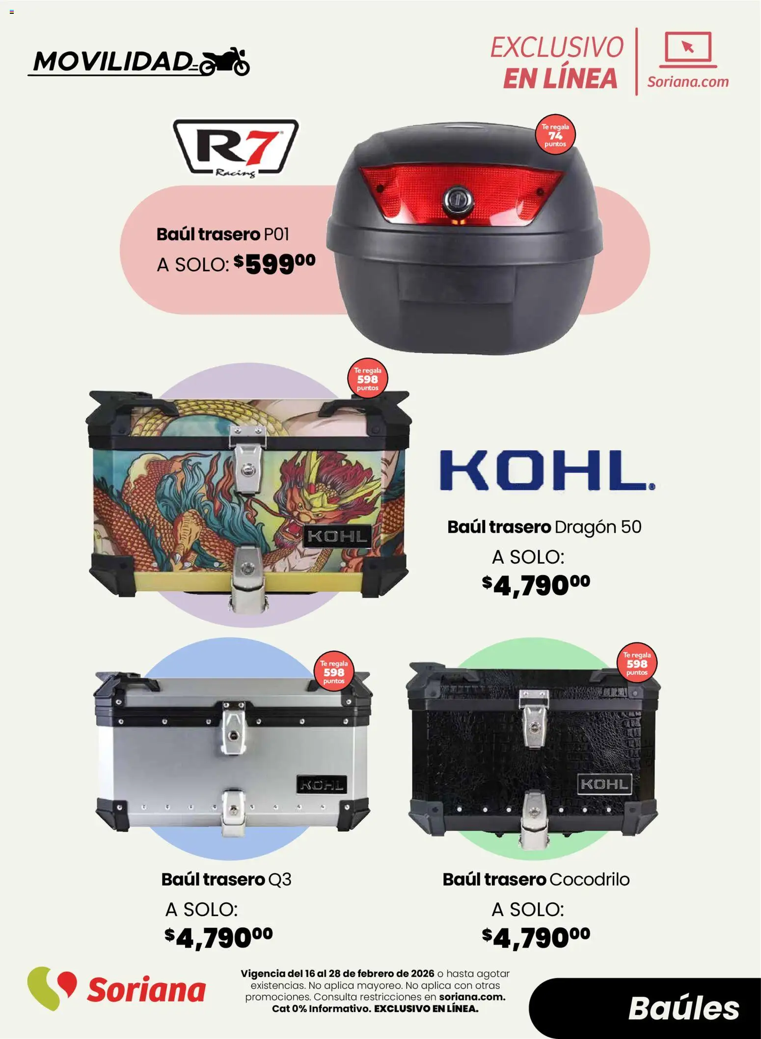 Nuevas ofertas de Soriana válidas en toda la República Mexicana desde el 16.02.2026. ¡Encuentra las mejores ofertas en Soriana - Motos y más Soriana Exclusivo en línea! | Página: 15 | Productos: Té