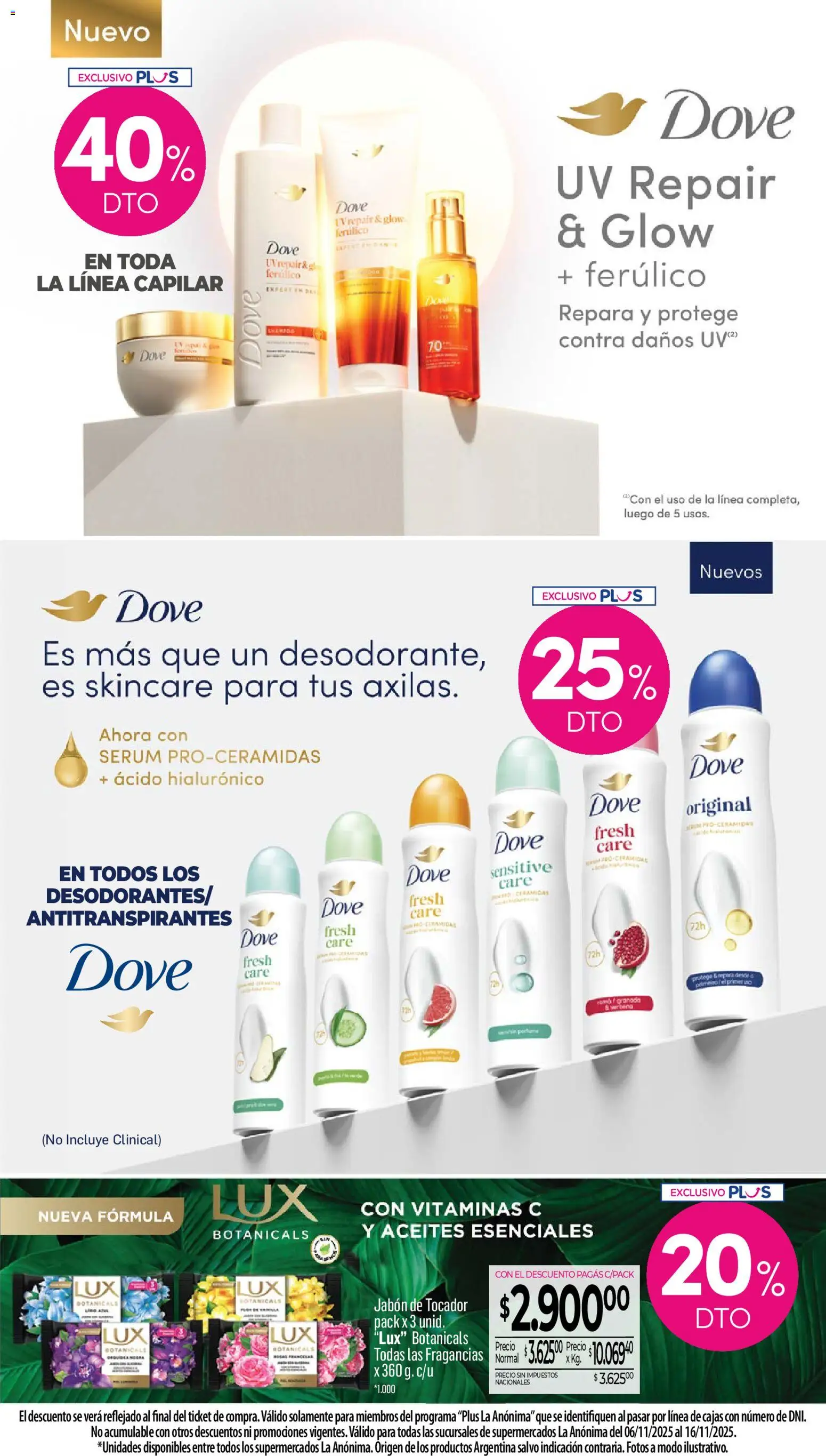 La Anonima catálogo │ válido desde el 06.11.2025 | Página: 31 | Productos: Vitaminas, Serum, Jabón, Pan