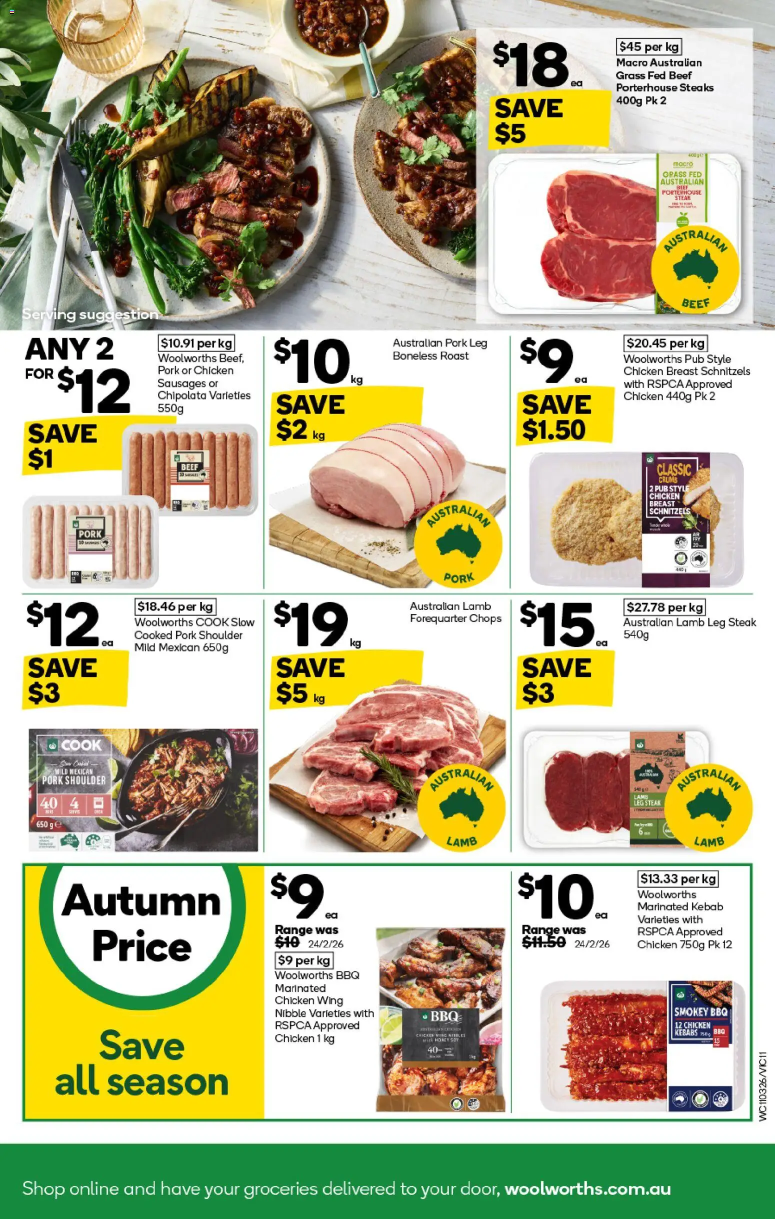 Woolworths catalogue - valid from 11.03.2026 | Page: 11 | Products: Grass, Lamb, Beef, Steak