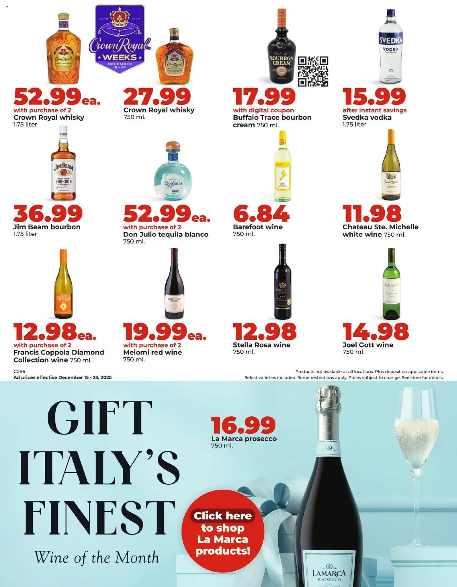 HyVee Weekly Ad - valid from 15.12.2025 | Page: 45 | Products: Wine, Bourbon, Cream, Vodka