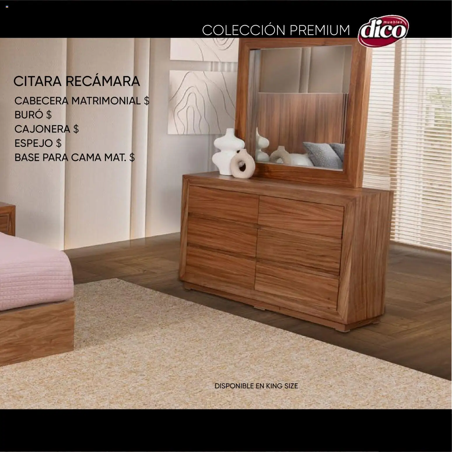Nuevas ofertas de Muebles Dico válidas en toda la República Mexicana desde el 22.10.2025. ¡Encuentra las mejores ofertas en Muebles Dico catálogo Colección Premium! | Página: 53 | Productos: Cabecera, Cama, Cajonera, Espejo