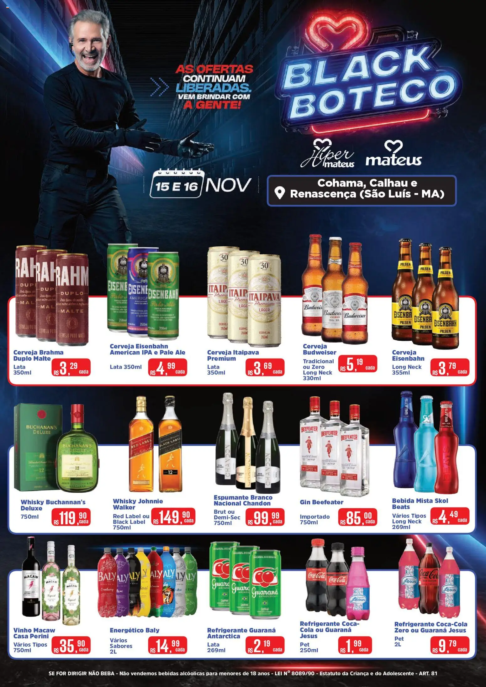 Mateus Folheto - válido de 15.11.2025 | Página: 1 | Produtos: Energético, Cerveja, Gin, Bebida