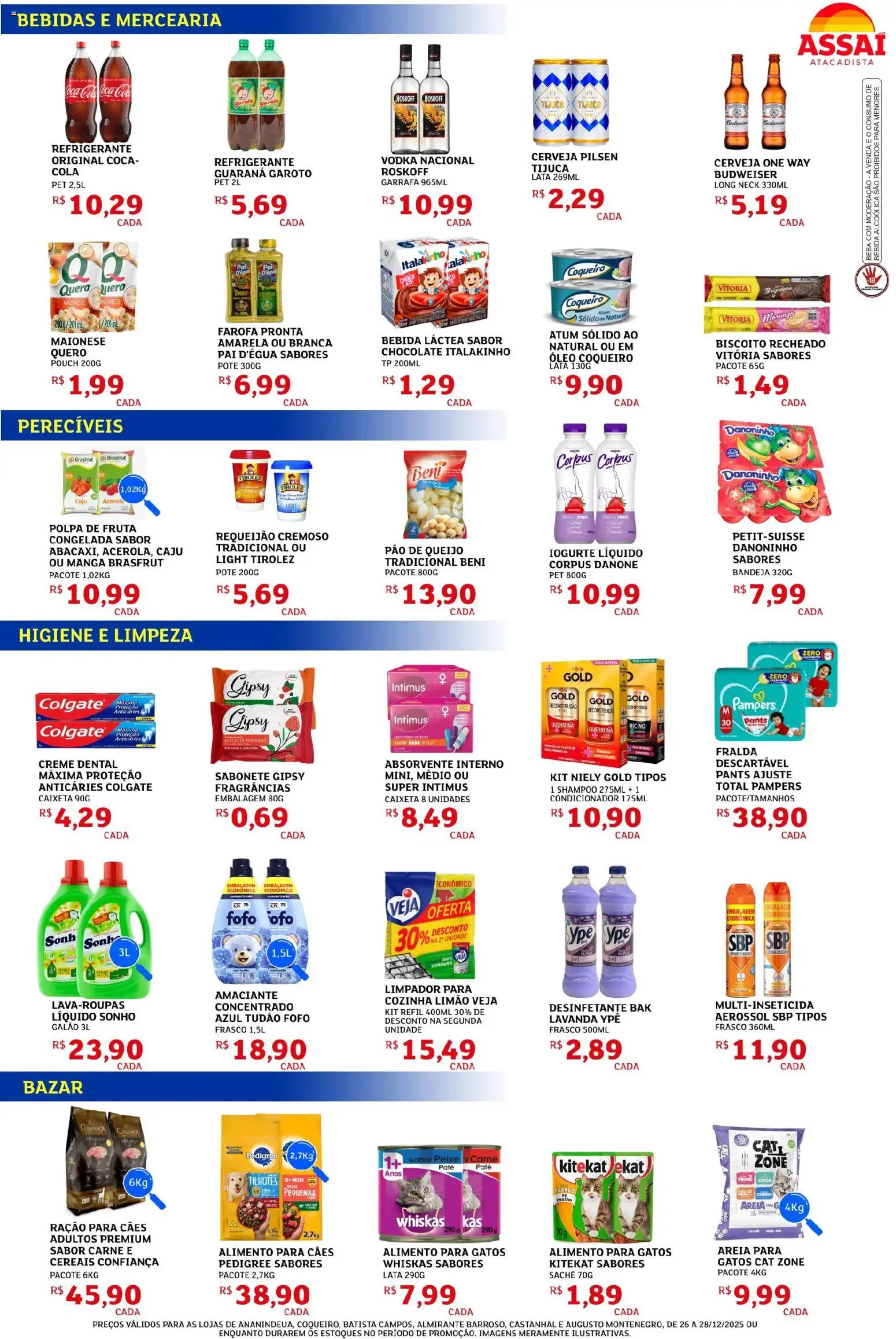 Assaí Atacadista Folheto - válido de 26.12.2025 | Página: 2 | Produtos: Carne, Bebida, Creme dental, Farofa