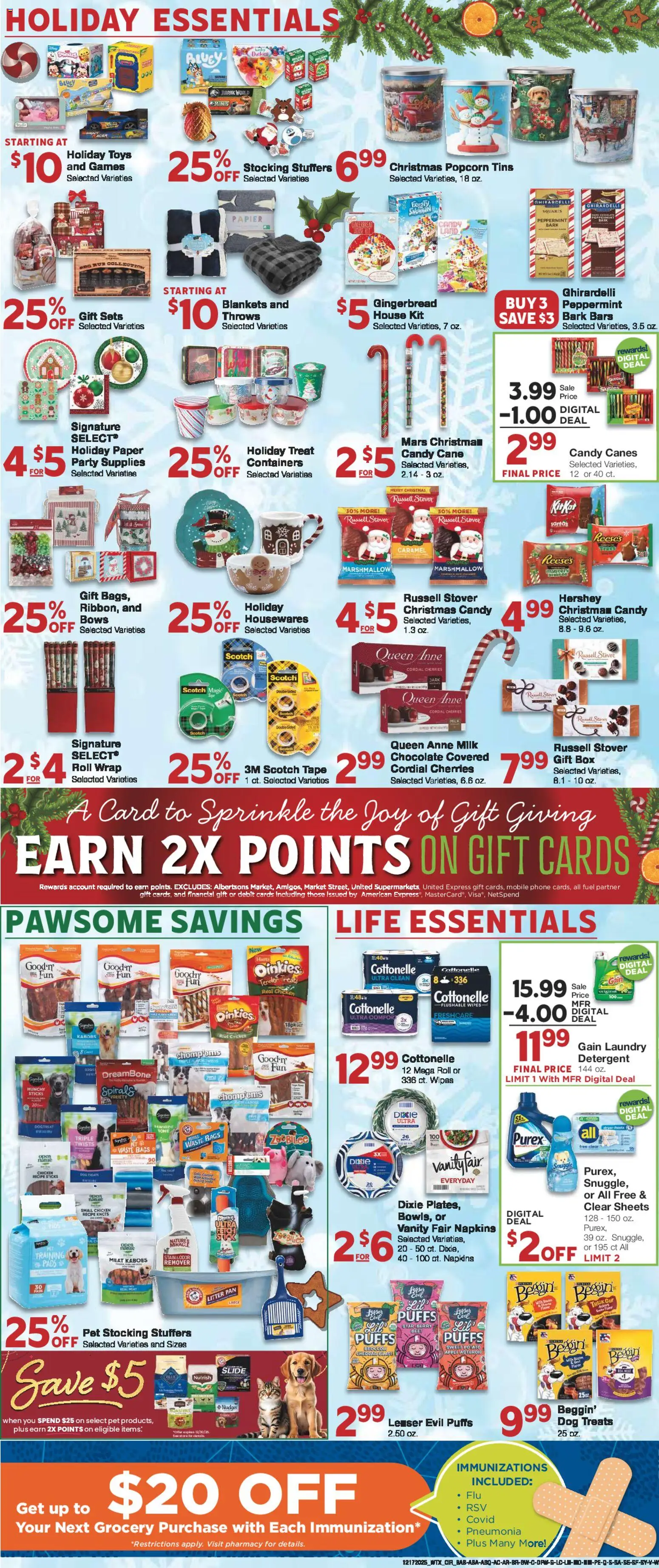 United Supermarkets Weekly Ad - valid from 17.12.2025 | Page: 8 | Products: Box, Dog Treats, Chocolate, Detergent